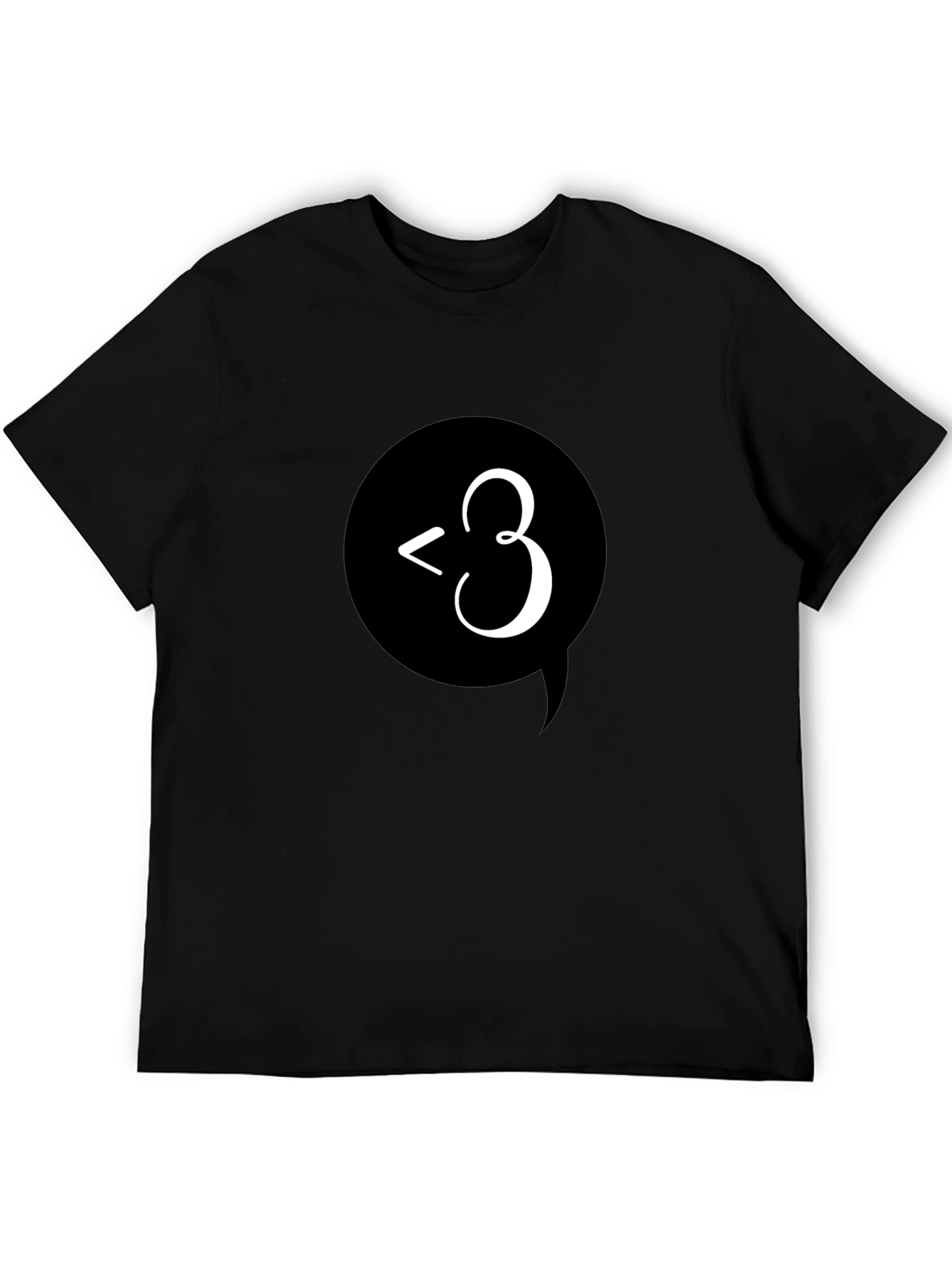 Black T-Shirt with Emoticon Design