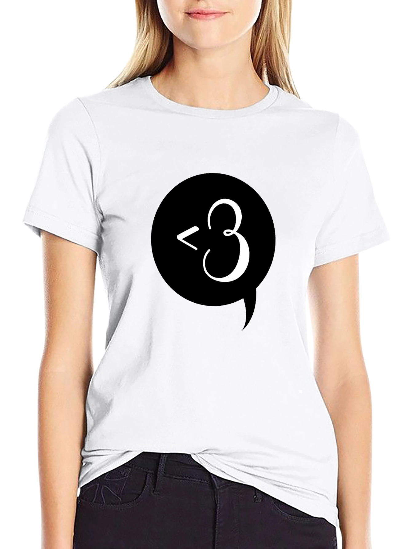 Black T-Shirt with Emoticon Design