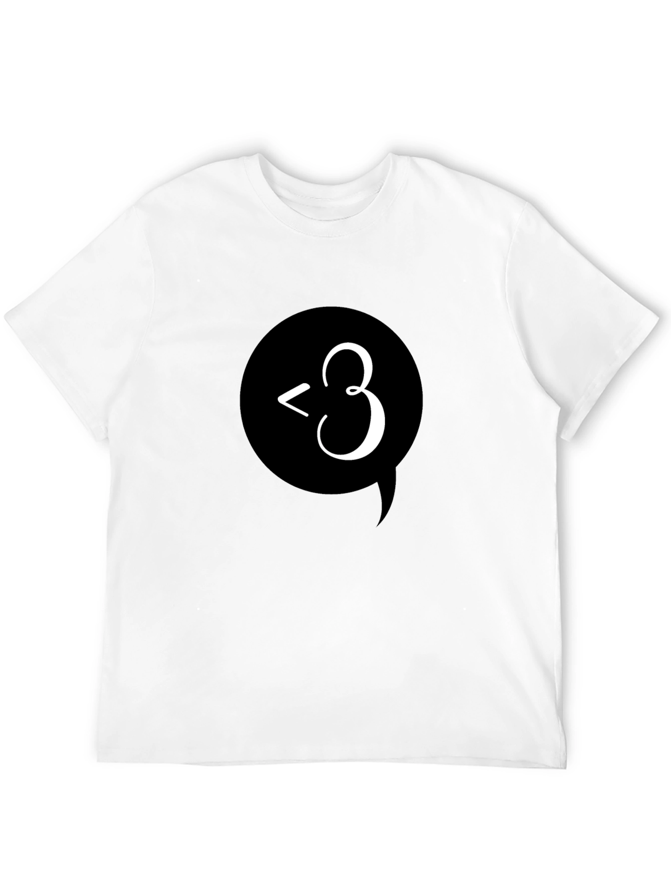 Black T-Shirt with Emoticon Design