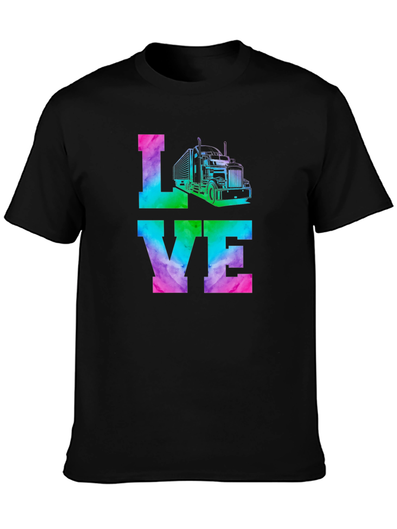 Love Trucker Tie Dye Graphic Tee