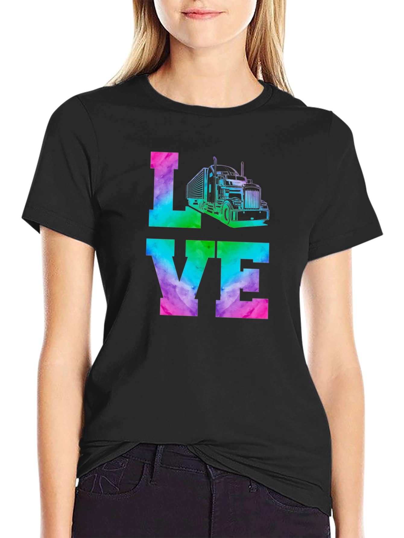 Love Trucker Tie Dye Graphic Tee