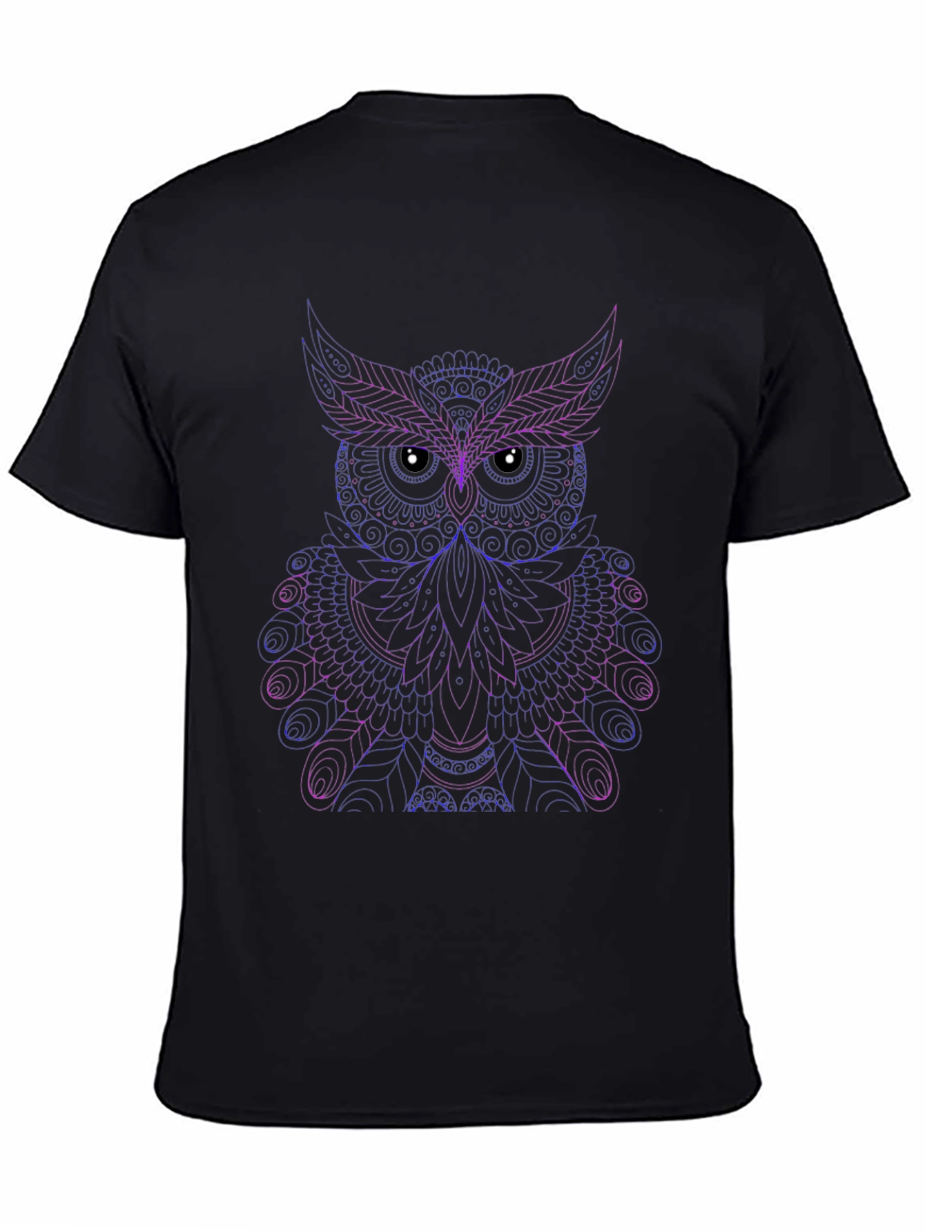 Owl Graphic Print Crew Neck T-Shirt