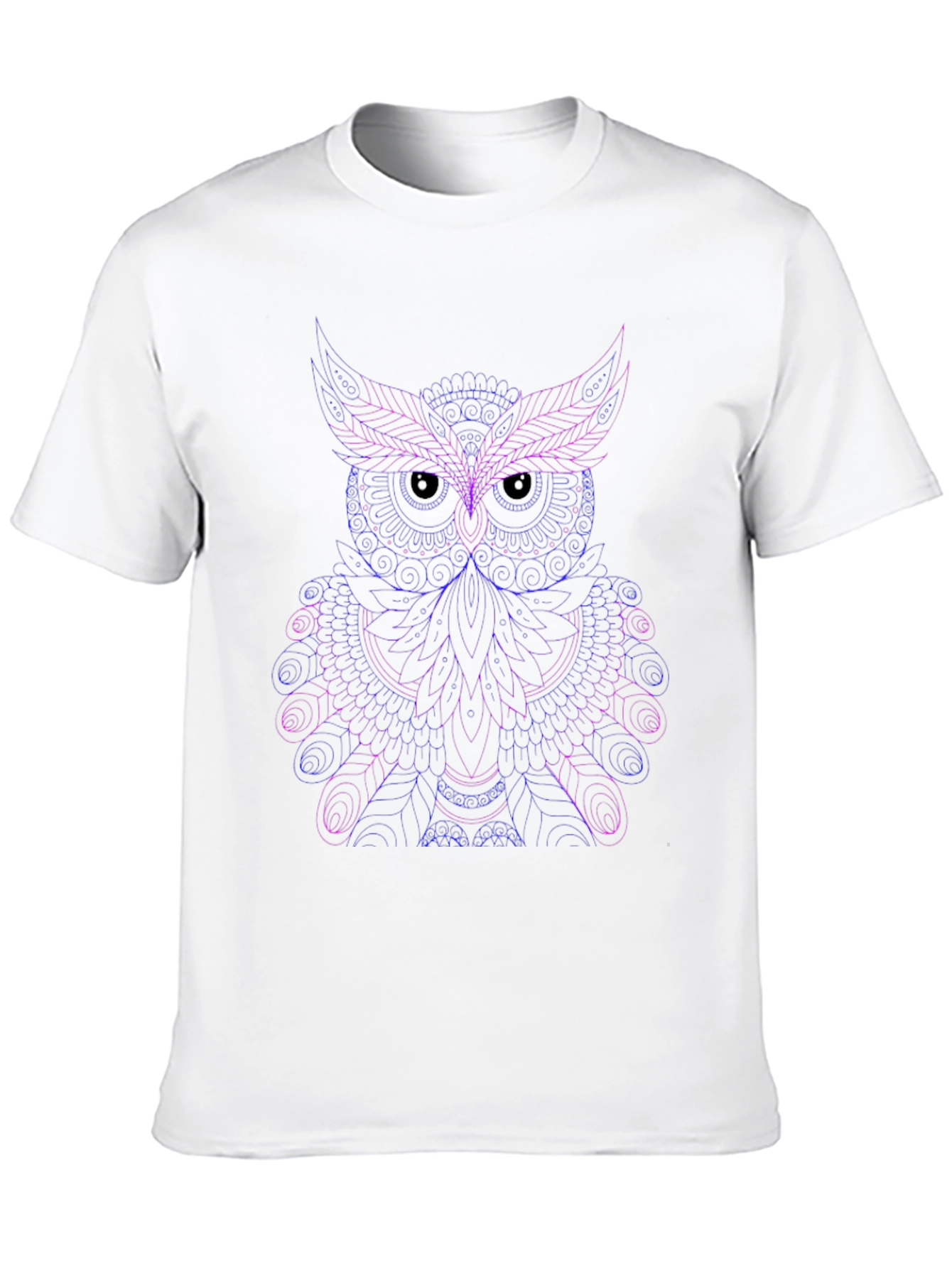 Owl Graphic Print Crew Neck T-Shirt