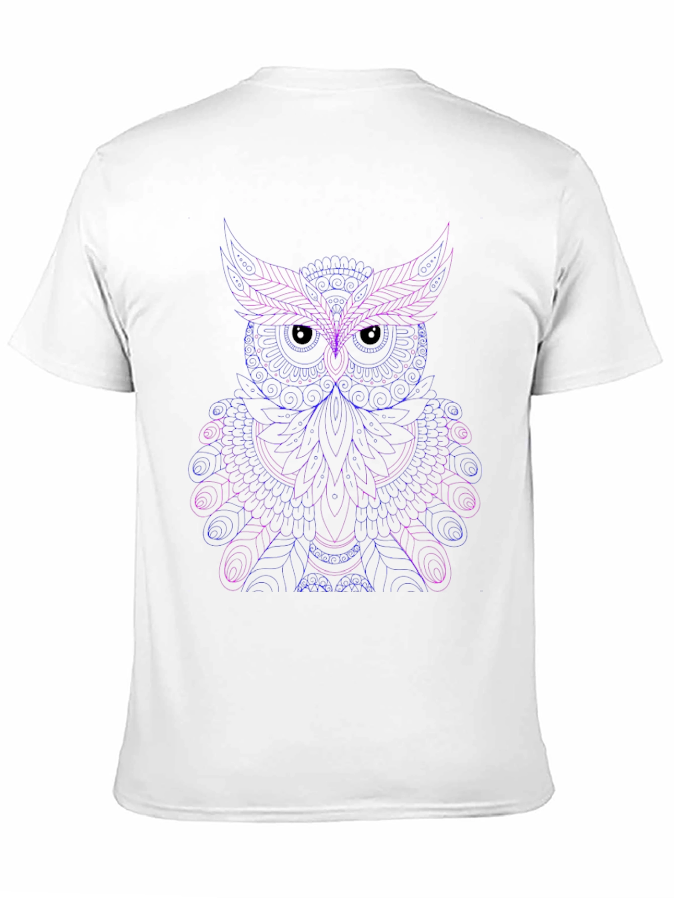 Owl Graphic Print Crew Neck T-Shirt