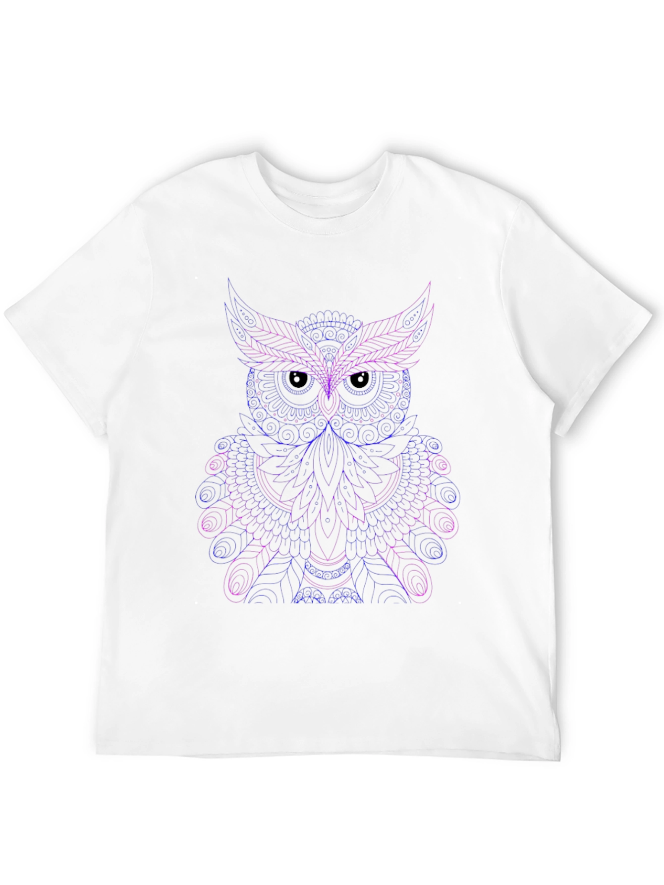 Owl Graphic Print Crew Neck T-Shirt