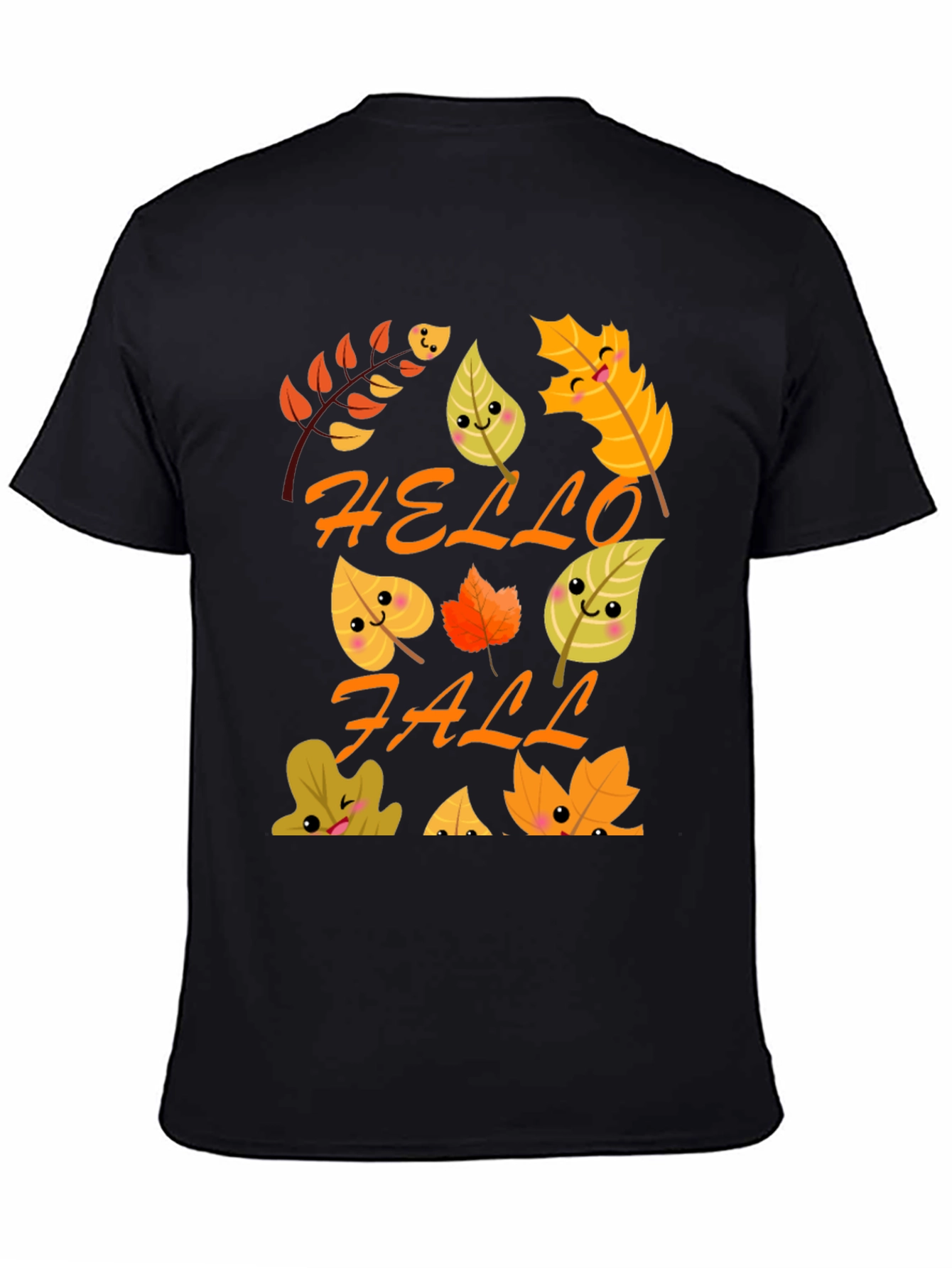 Hello Fall T-Shirt - Cute Autumn Leaves Graphic Tee