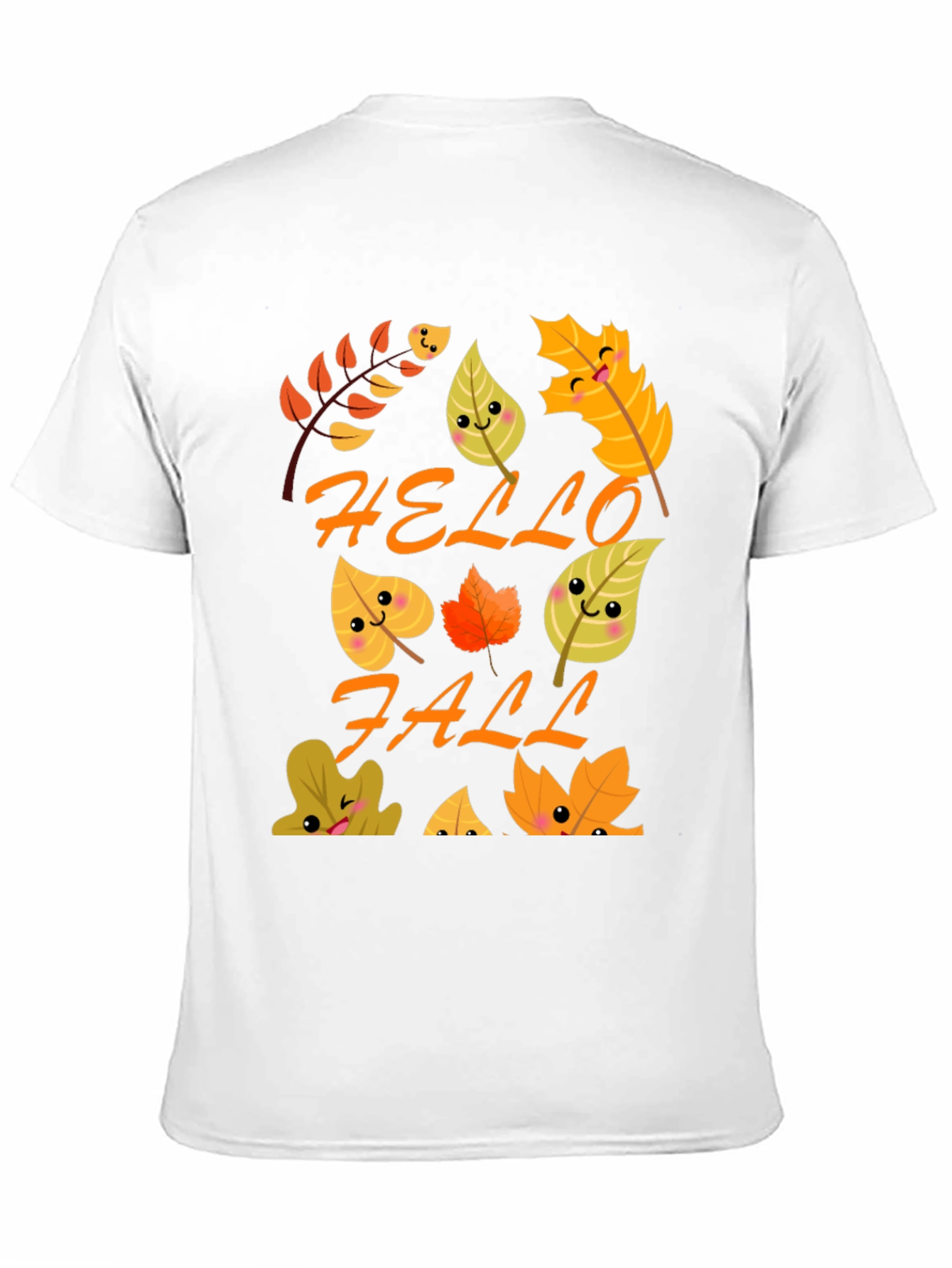 Hello Fall T-Shirt - Cute Autumn Leaves Graphic Tee