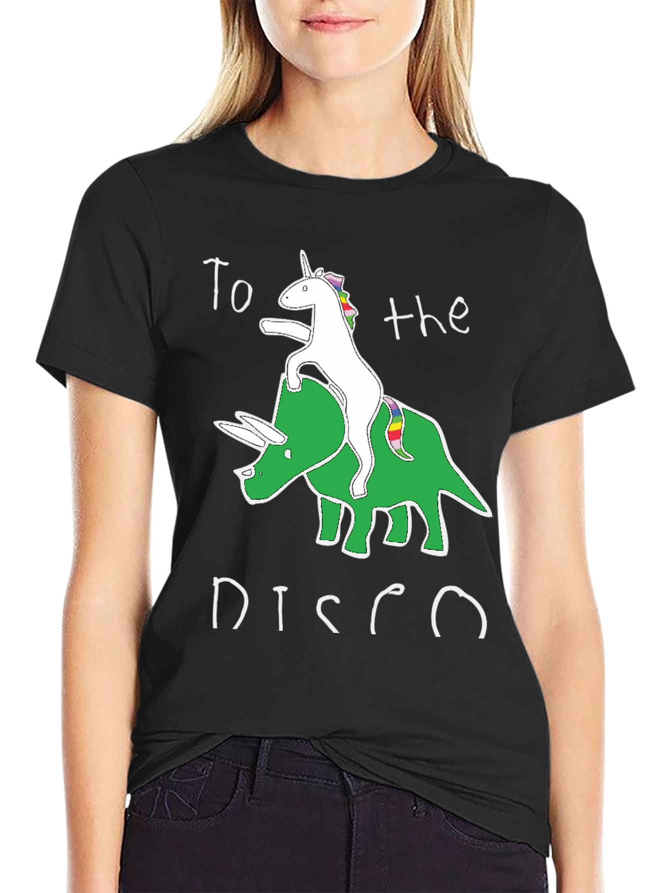 Unicorn Triceratops Disco T-Shirt