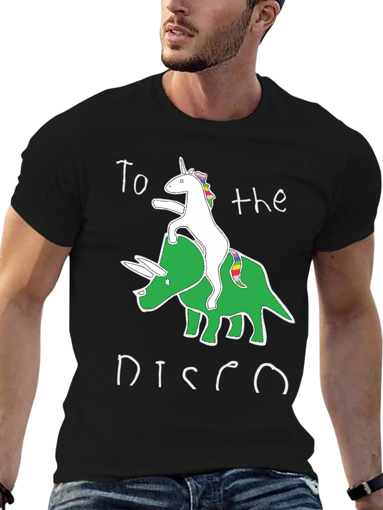 Unicorn Triceratops Disco T-Shirt
