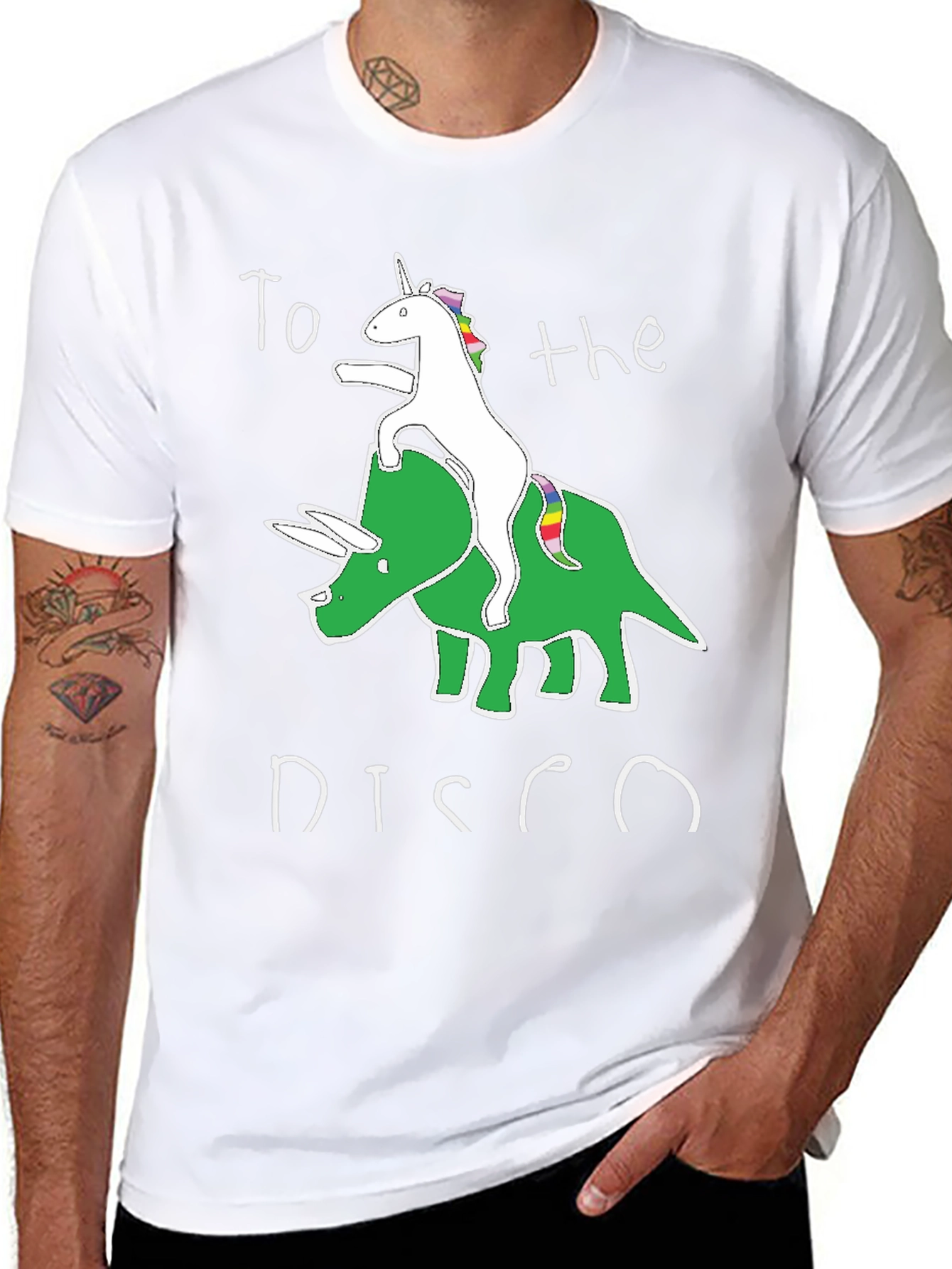 Unicorn Triceratops Disco T-Shirt