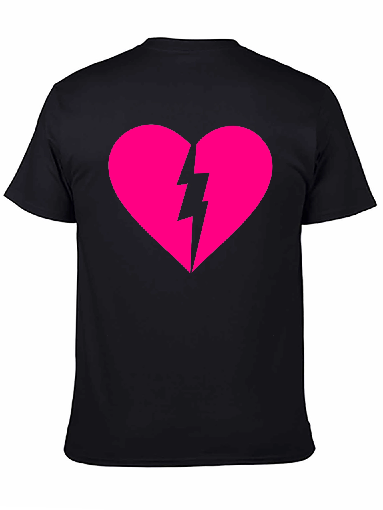 Heartbreaker T-Shirt: Pink Heart with Lightning Bolt