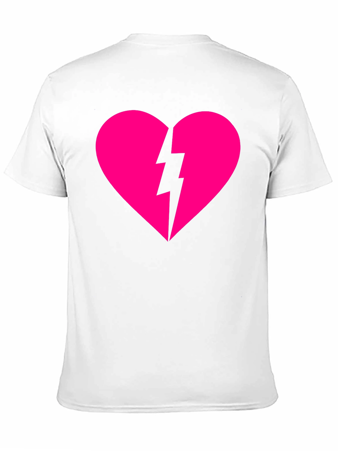 Heartbreaker T-Shirt: Pink Heart with Lightning Bolt