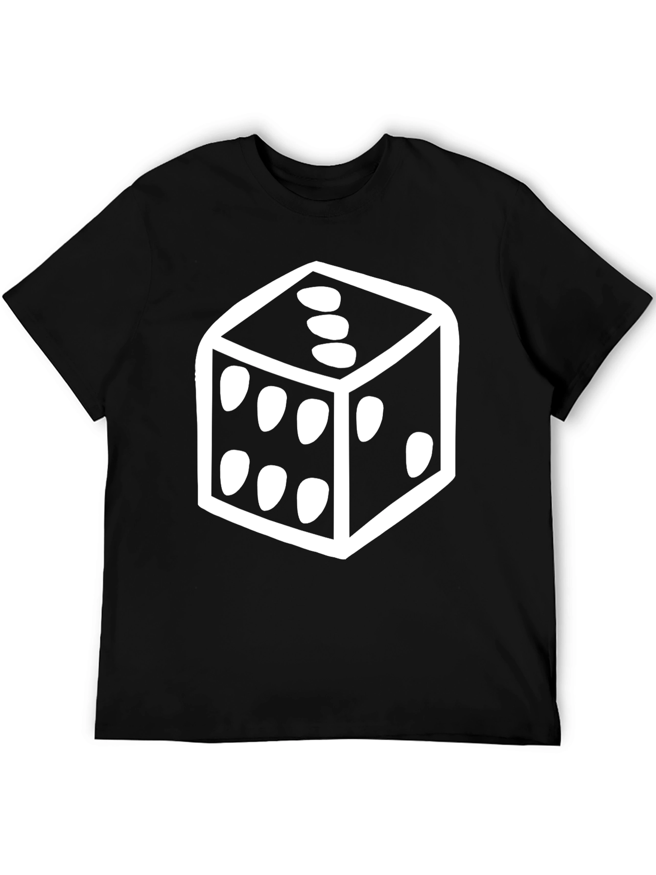 Dice Graphic T-Shirt - Casual Black Tee