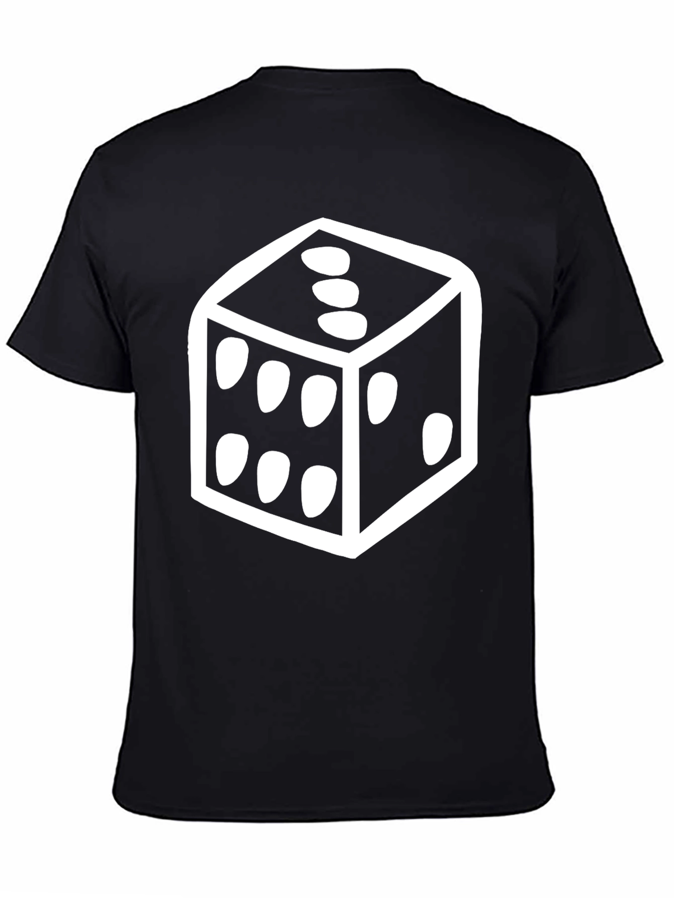 Dice Graphic T-Shirt - Casual Black Tee