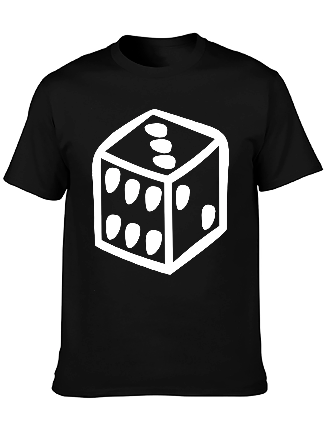 Dice Graphic T-Shirt - Casual Black Tee