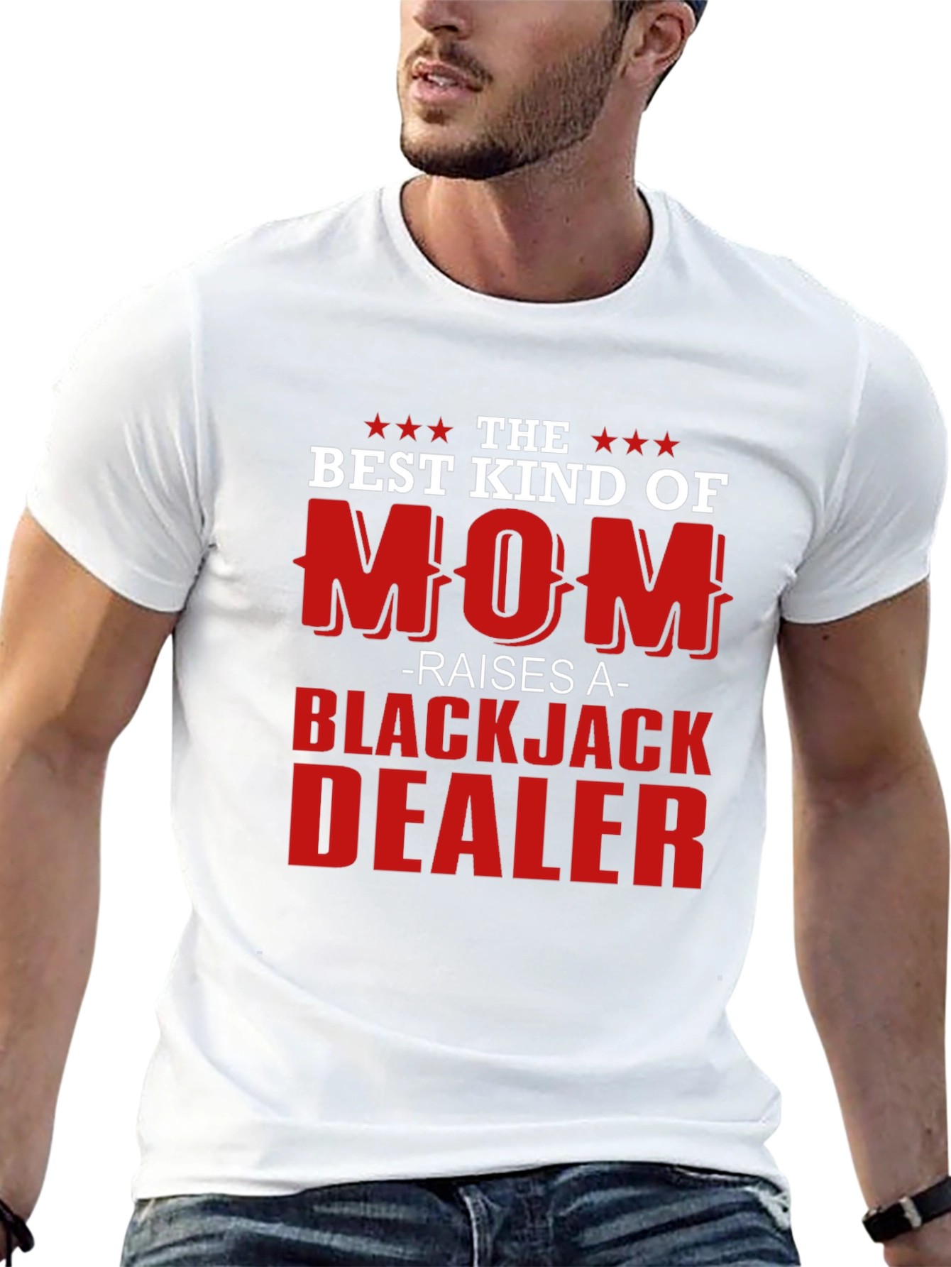 Best Kind of Mom Blackjack Dealer Graphic Tee