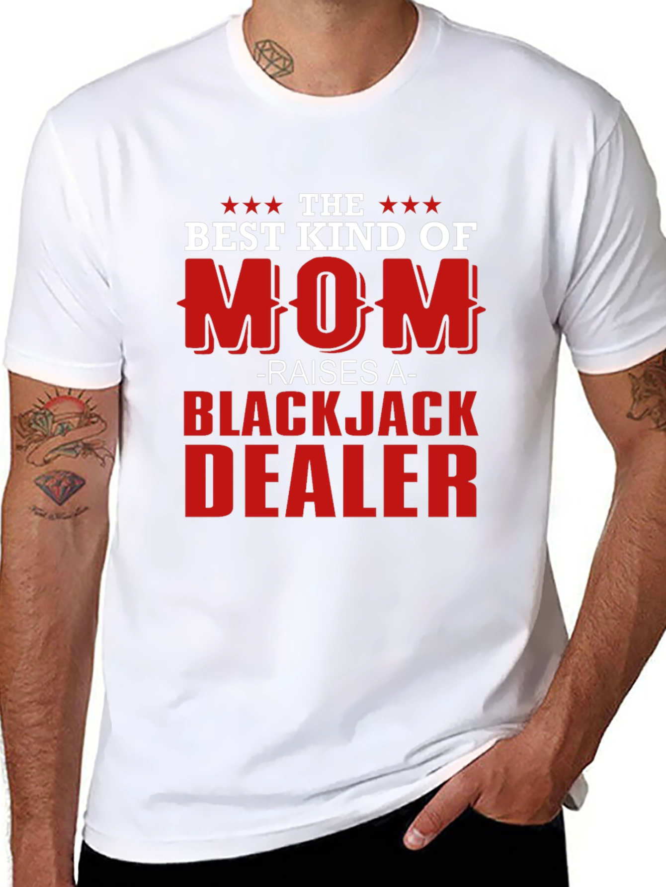 Best Kind of Mom Blackjack Dealer Graphic Tee