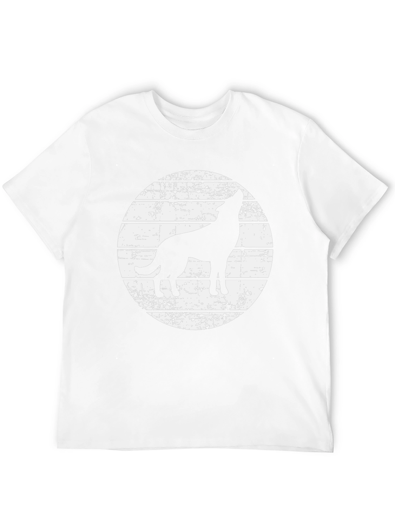 Wolf Silhouette Graphic Tee - Black