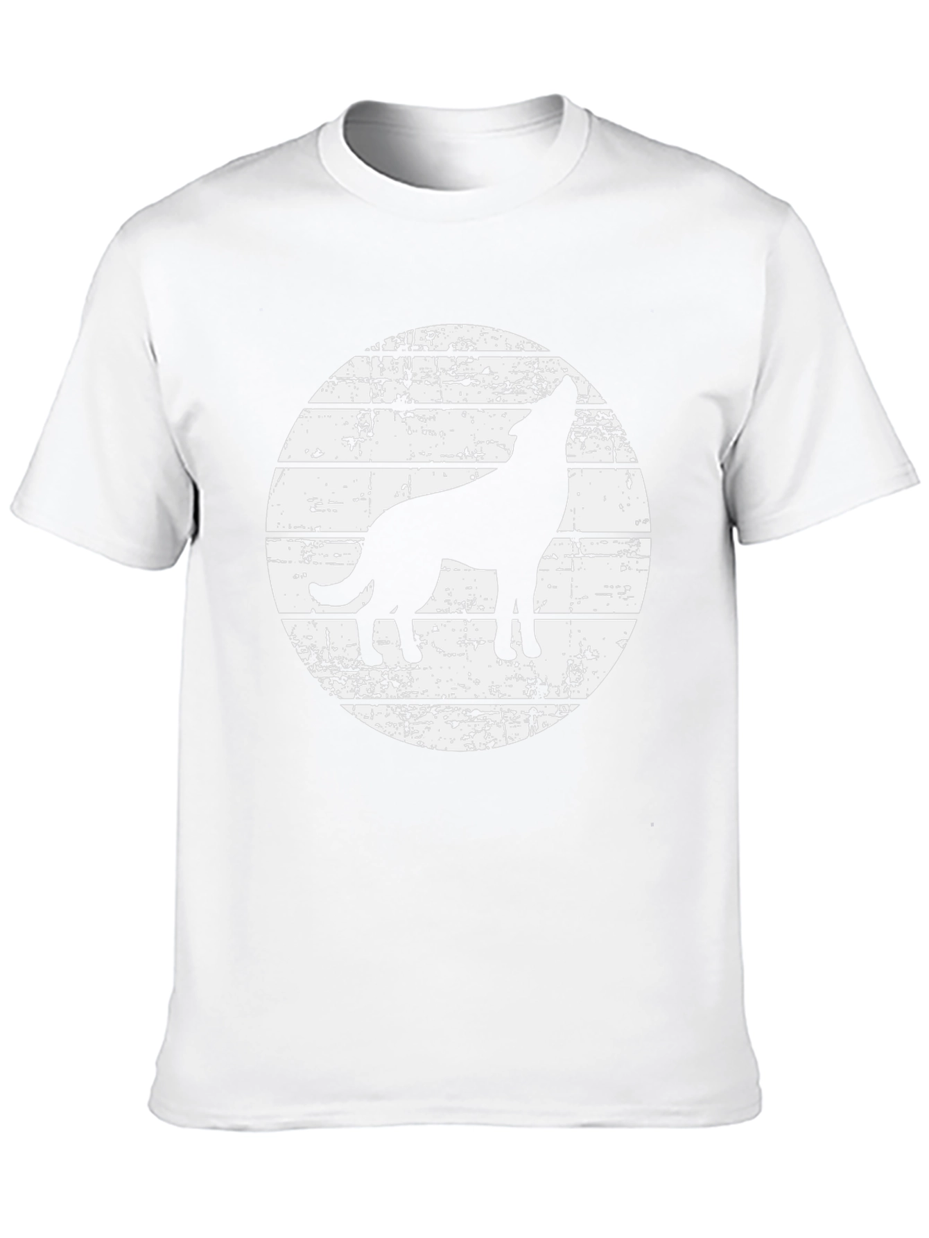 Wolf Silhouette Graphic Tee - Black