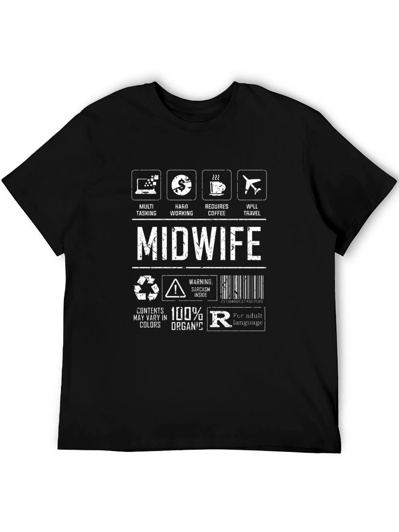 Midwife T-Shirt - Multi-Tasking Hard Working Requires Coffee