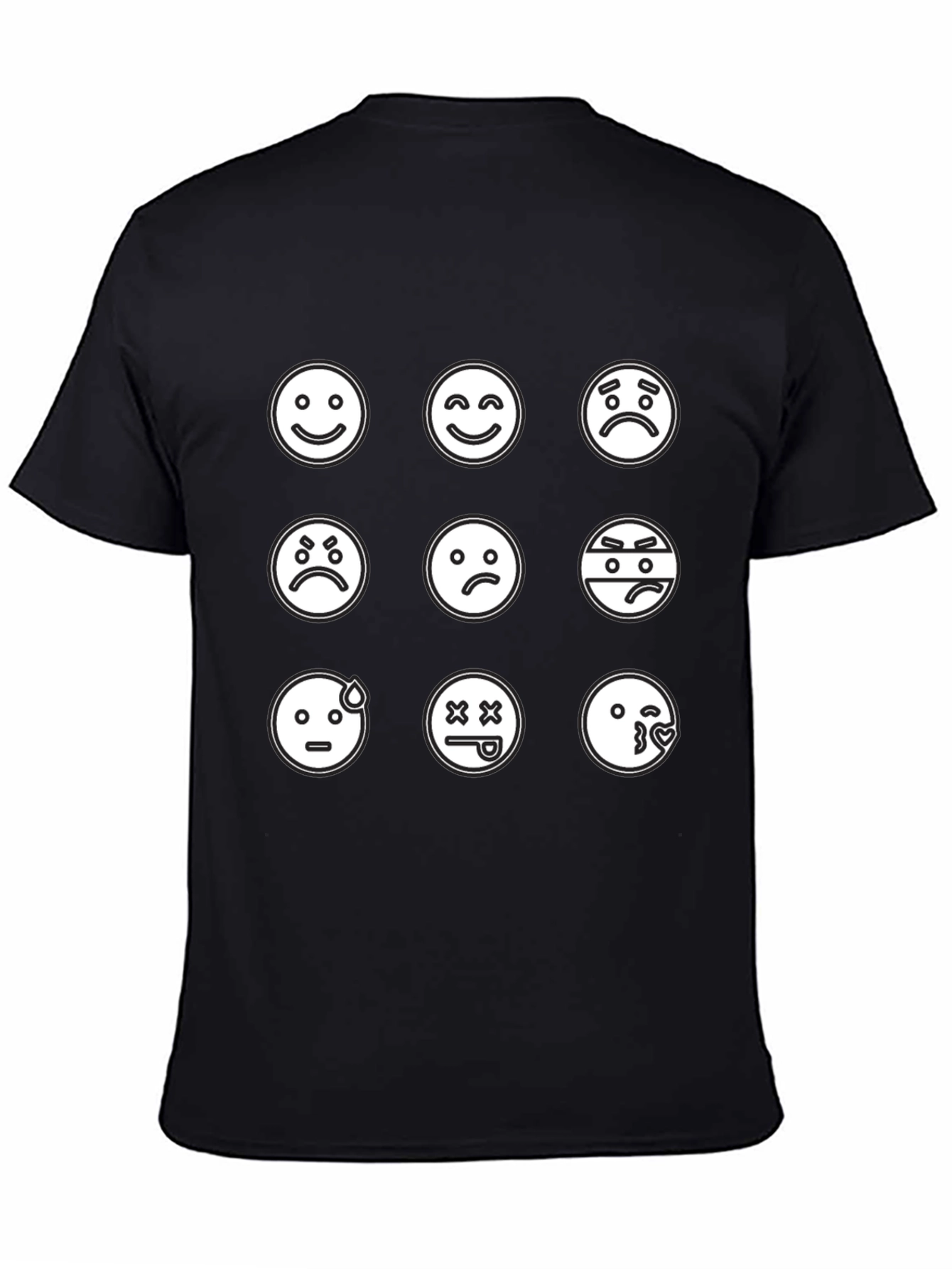 Emoji Mood T-Shirt - Black