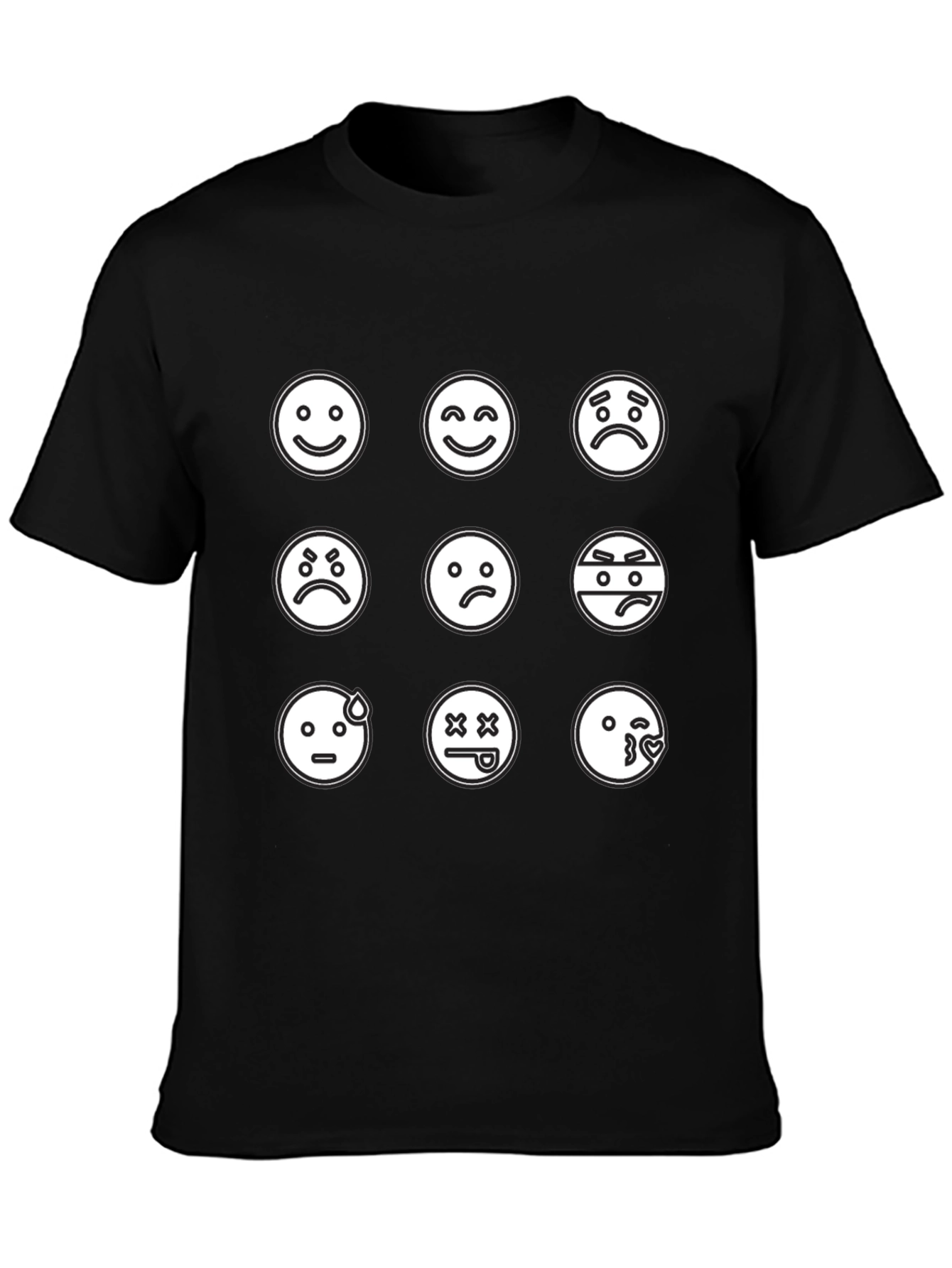 Emoji Mood T-Shirt - Black