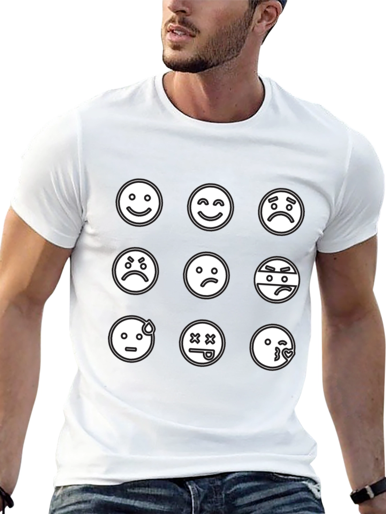 Emoji Mood T-Shirt - Black