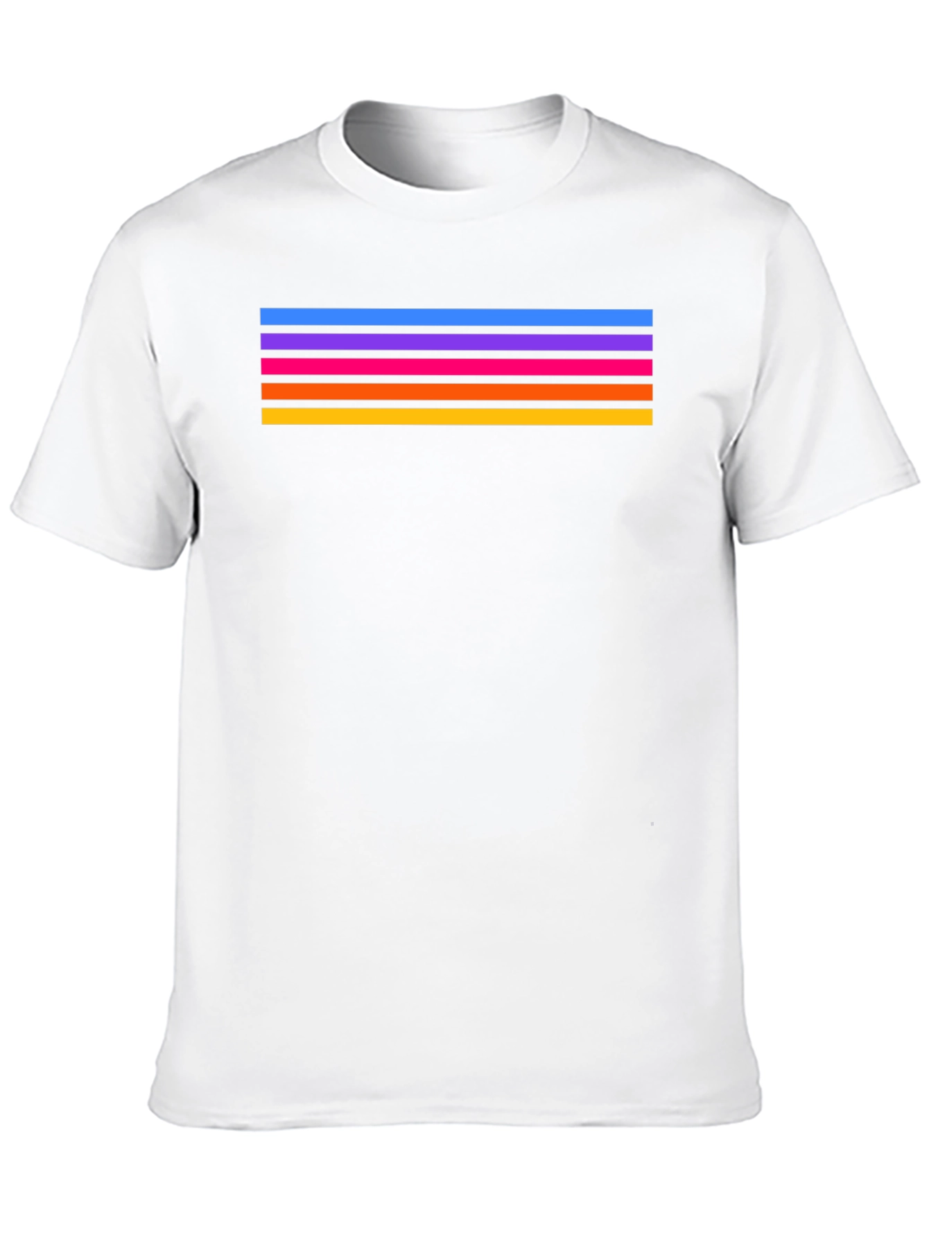 Retro Stripe Tee - Stylish Black T-Shirt