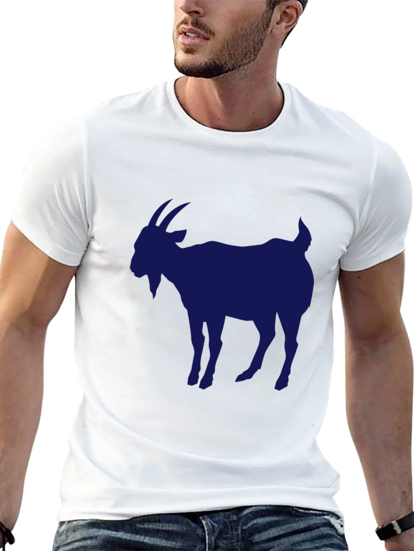 Mens Black Goat Graphic T-Shirt