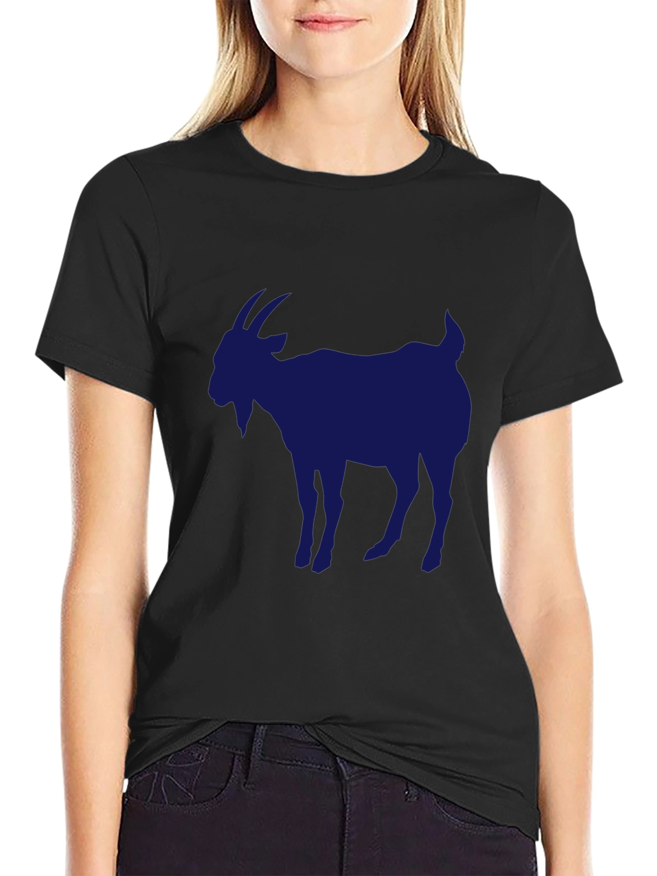 Mens Black Goat Graphic T-Shirt