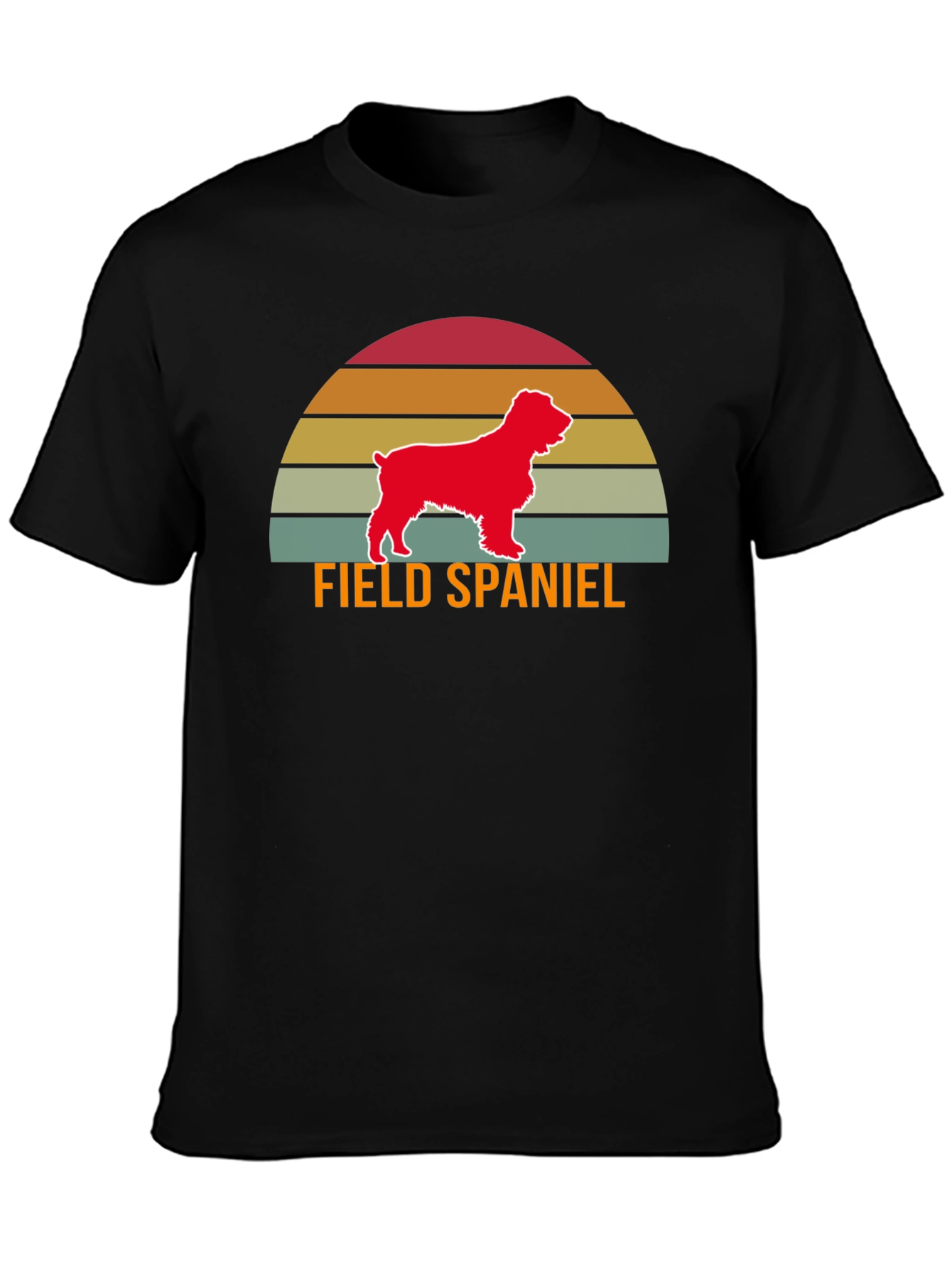 Field Spaniel T-Shirt Retro Dog Design