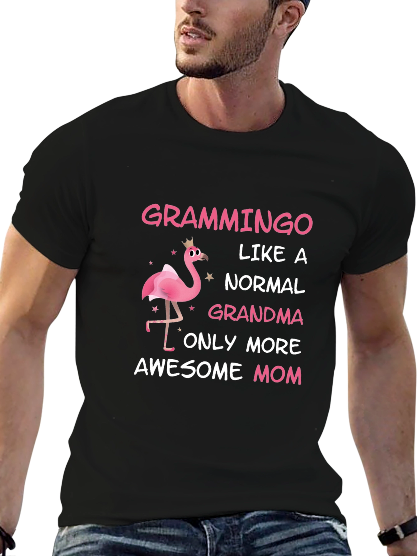 Grammingo T-Shirt - Awesome Grandma Flamingo Tee