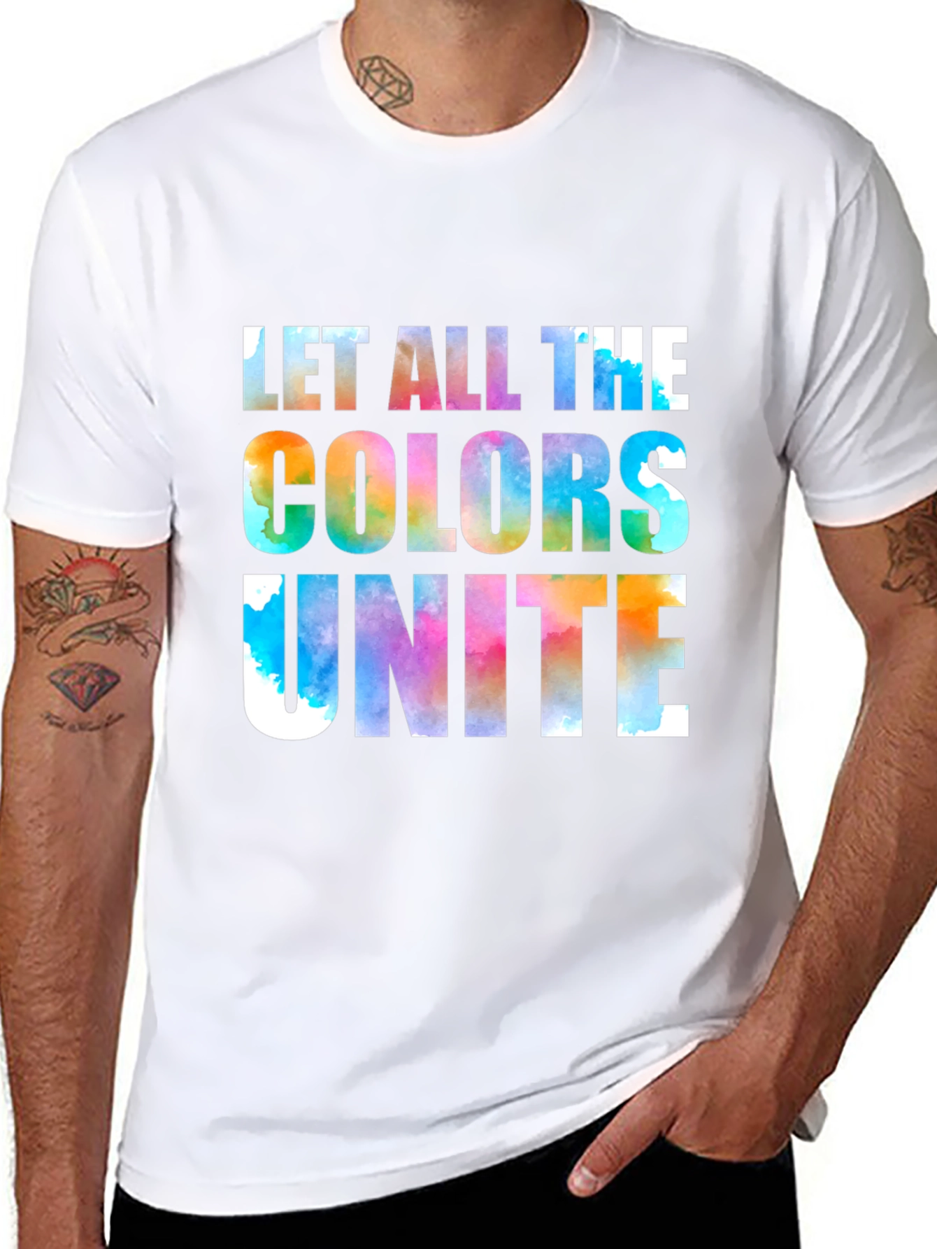 Colorful Unite Graphic T-Shirt