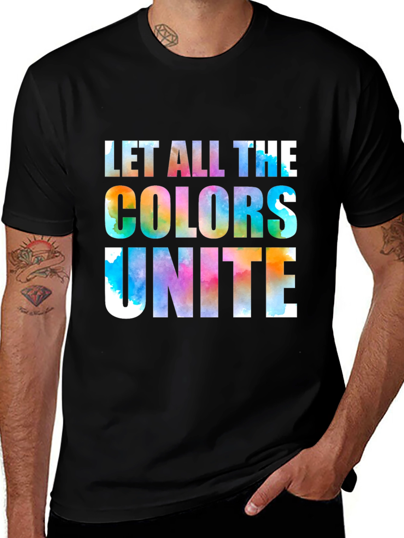 Colorful Unite Graphic T-Shirt