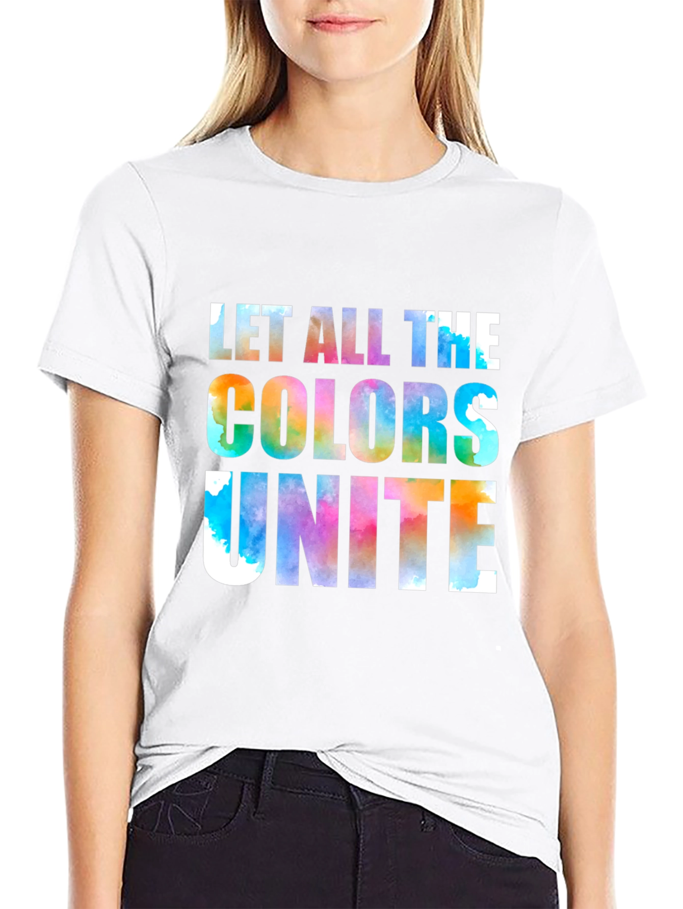 Colorful Unite Graphic T-Shirt