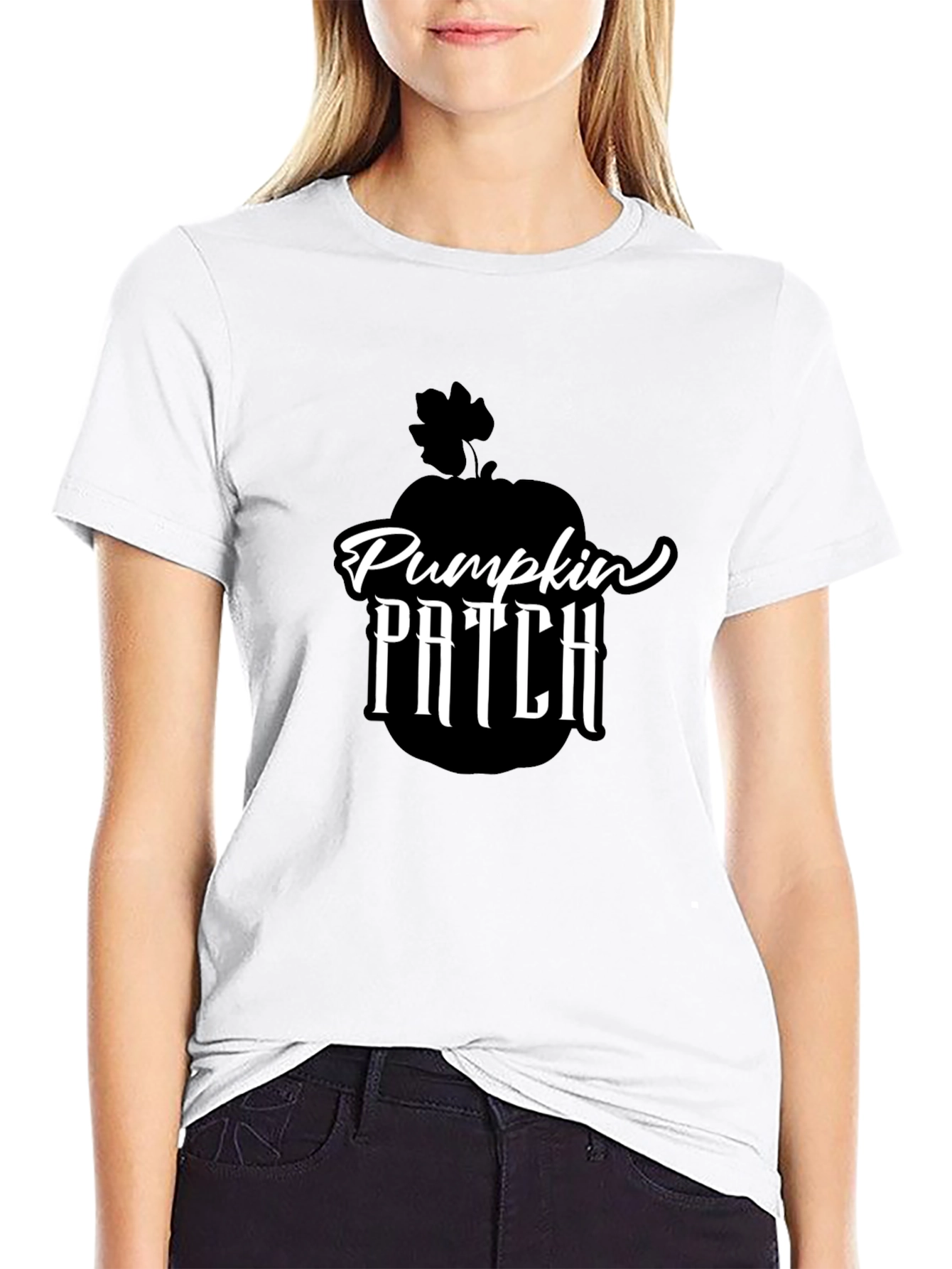 Pumpkin Patch Graphic Tee - Black Cotton Shirt