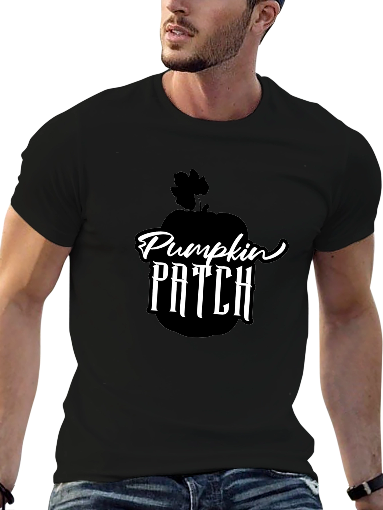 Pumpkin Patch Graphic Tee - Black Cotton Shirt