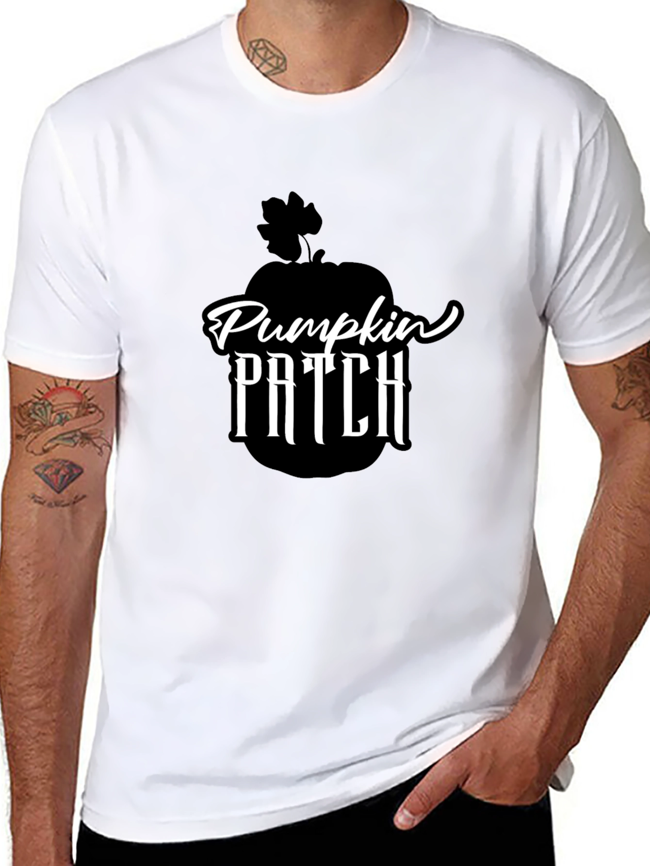 Pumpkin Patch Graphic Tee - Black Cotton Shirt
