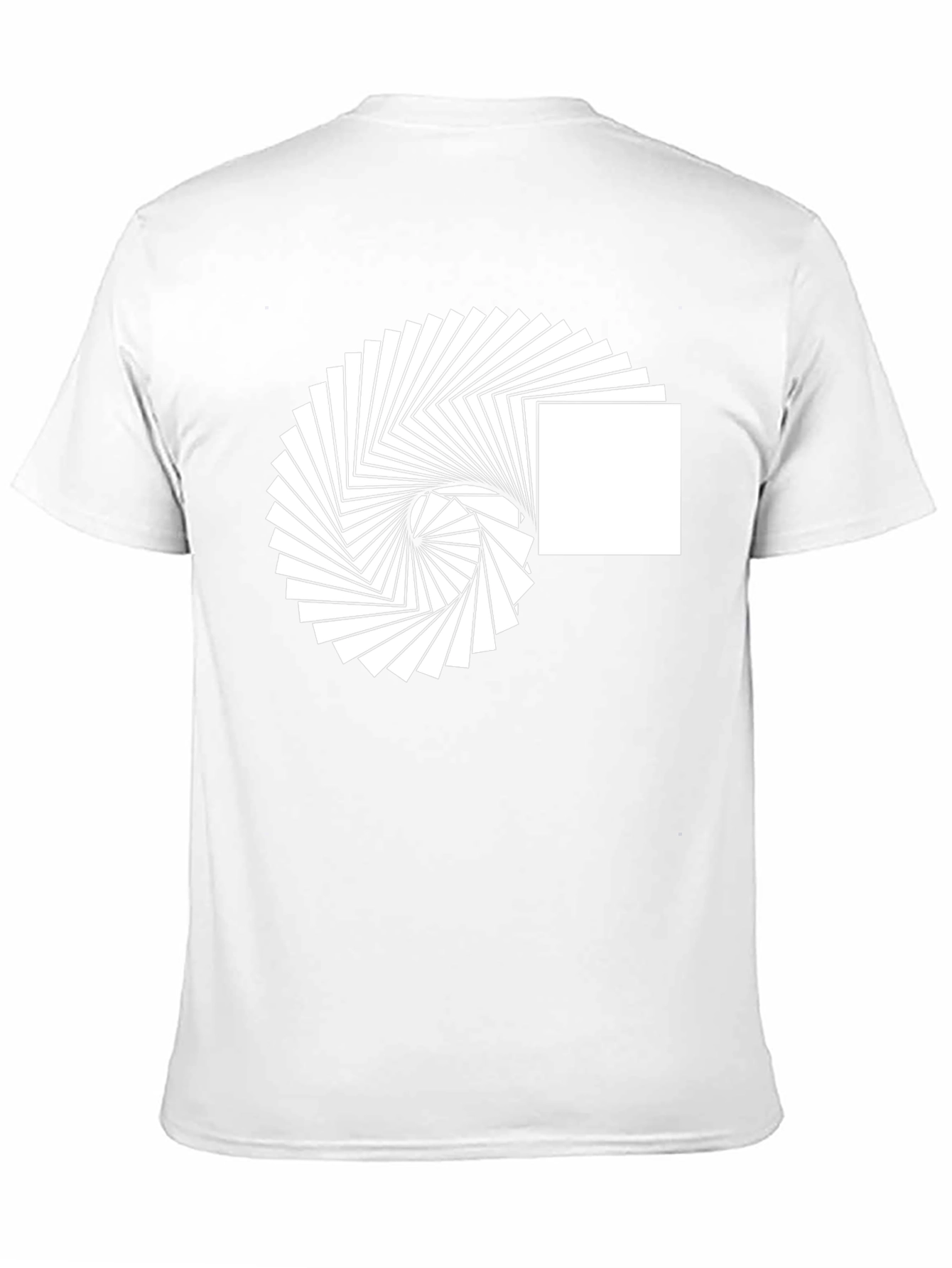 Abstract Square Spiral Graphic Tee - Modern Design Shirt