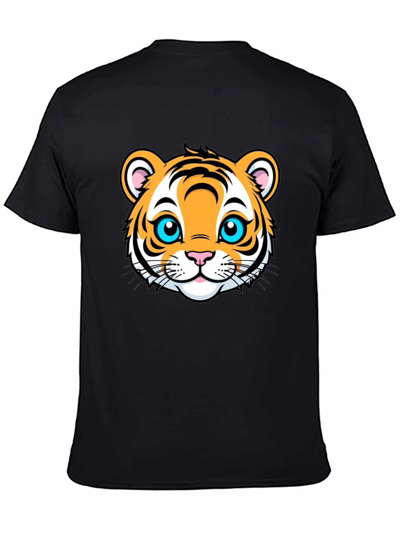 Tiger Face Graphic Black T-Shirt