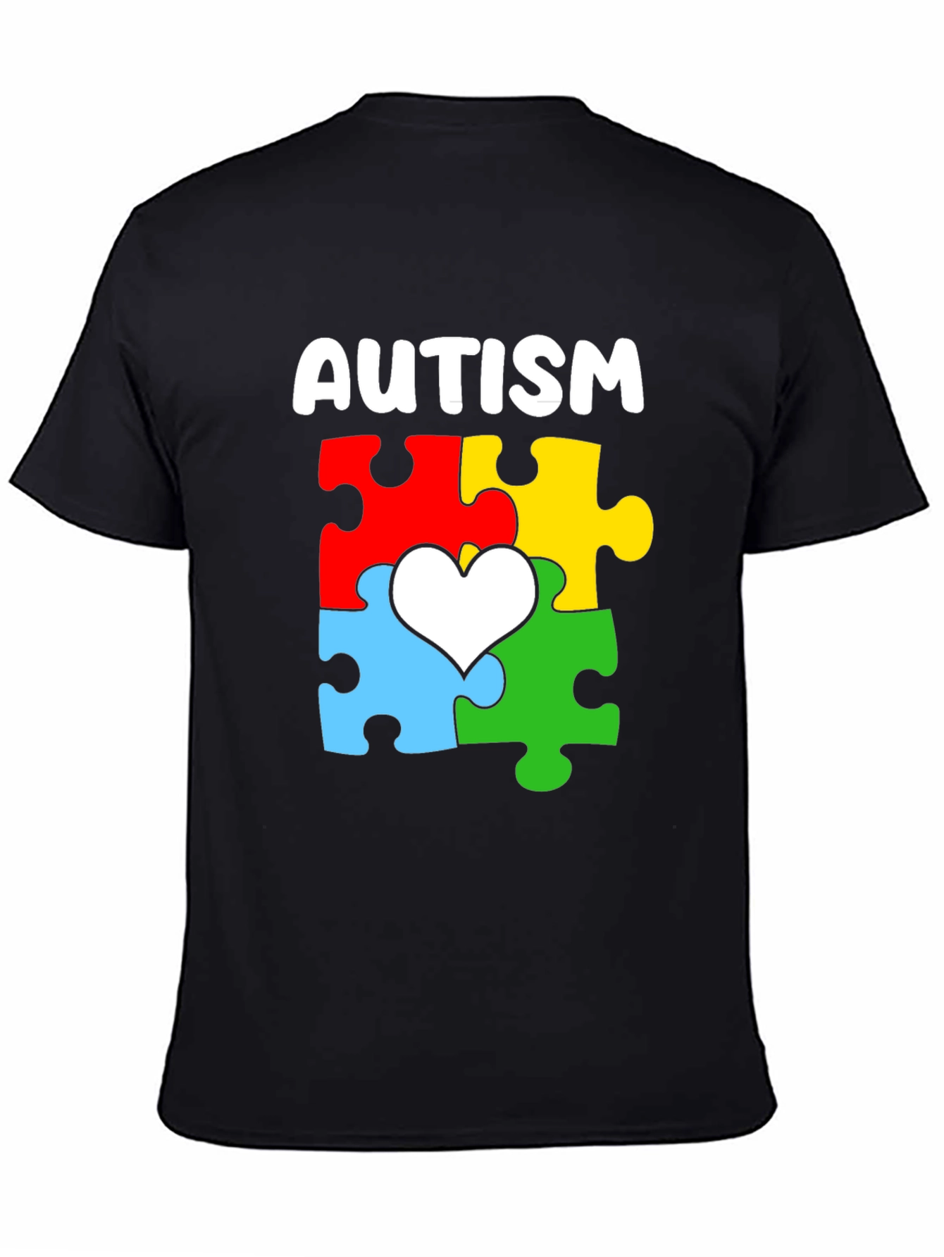 Autism Awareness Puzzle Heart Graphic T-Shirt