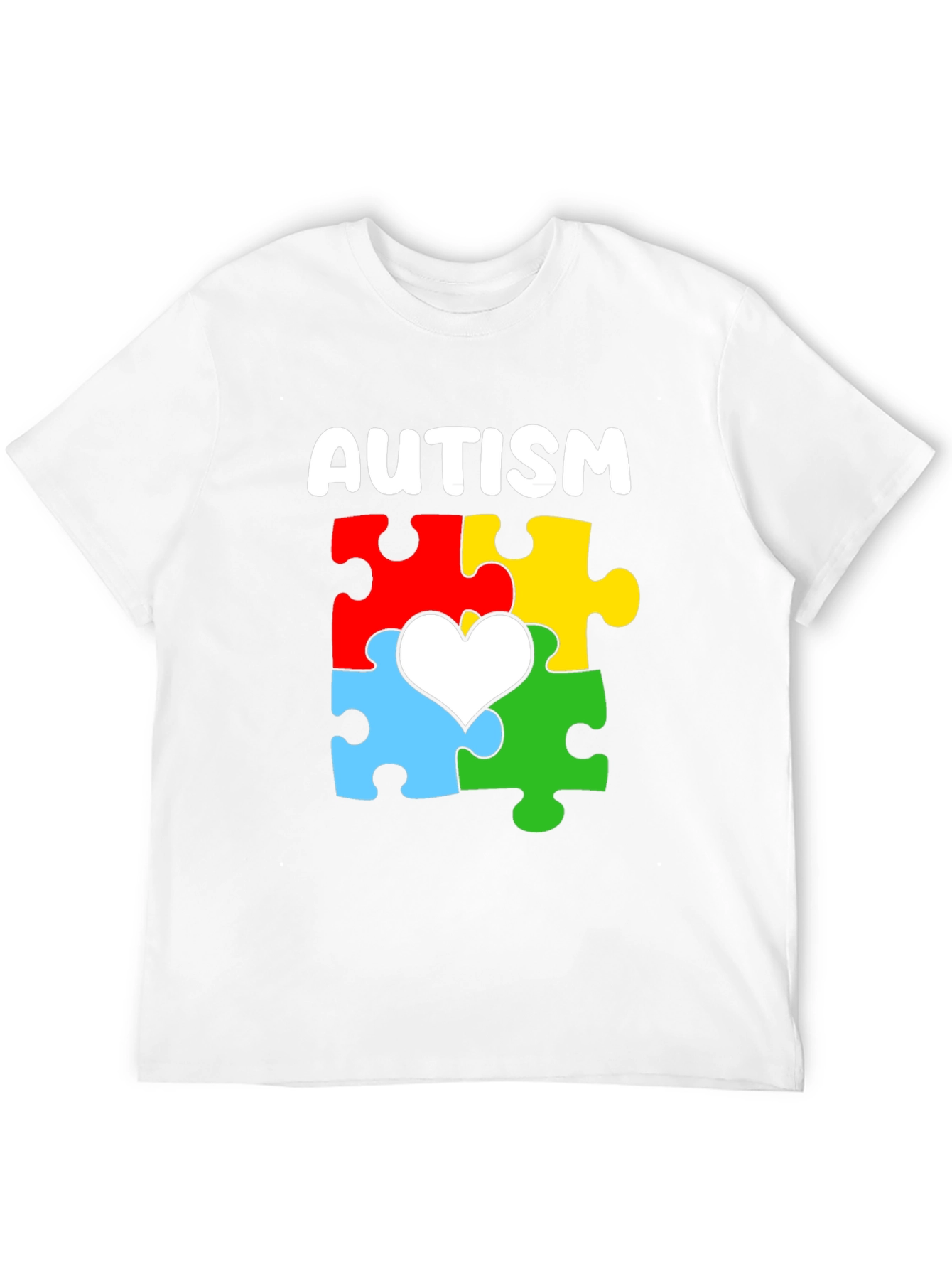 Autism Awareness Puzzle Heart Graphic T-Shirt