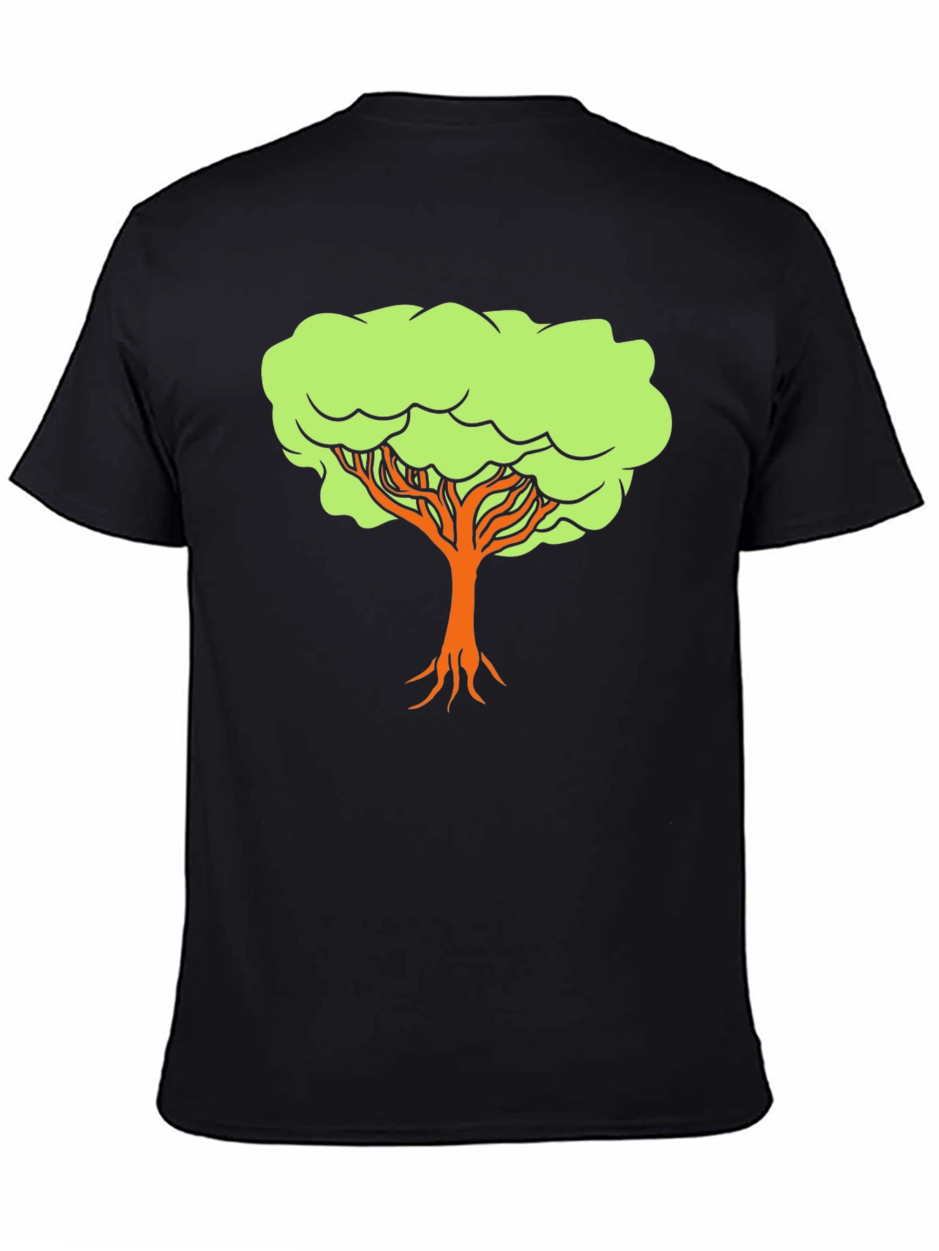 Tree Graphic Black T-Shirt - Nature Inspired Design