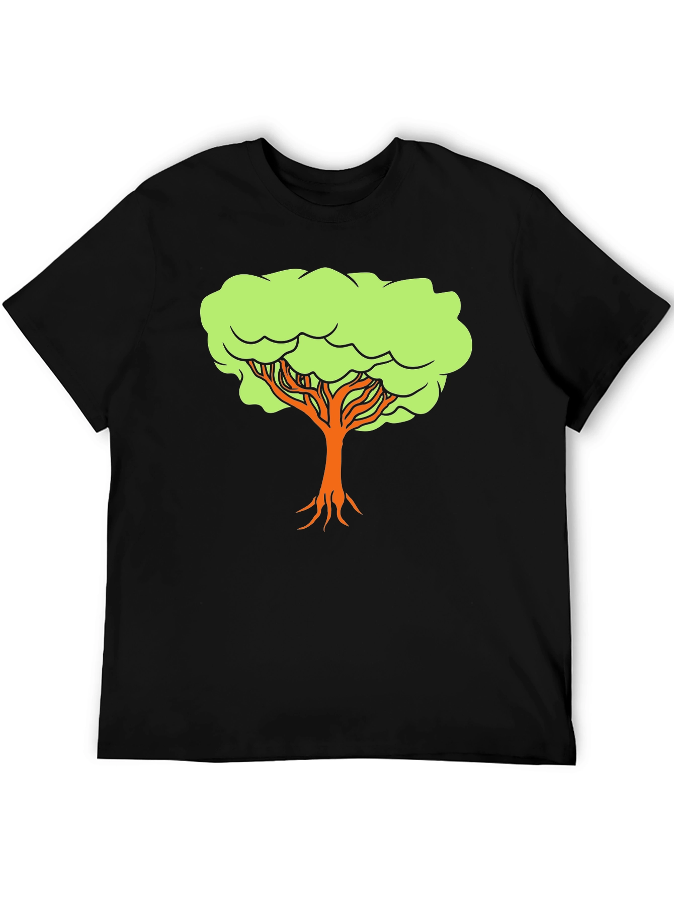 Tree Graphic Black T-Shirt - Nature Inspired Design