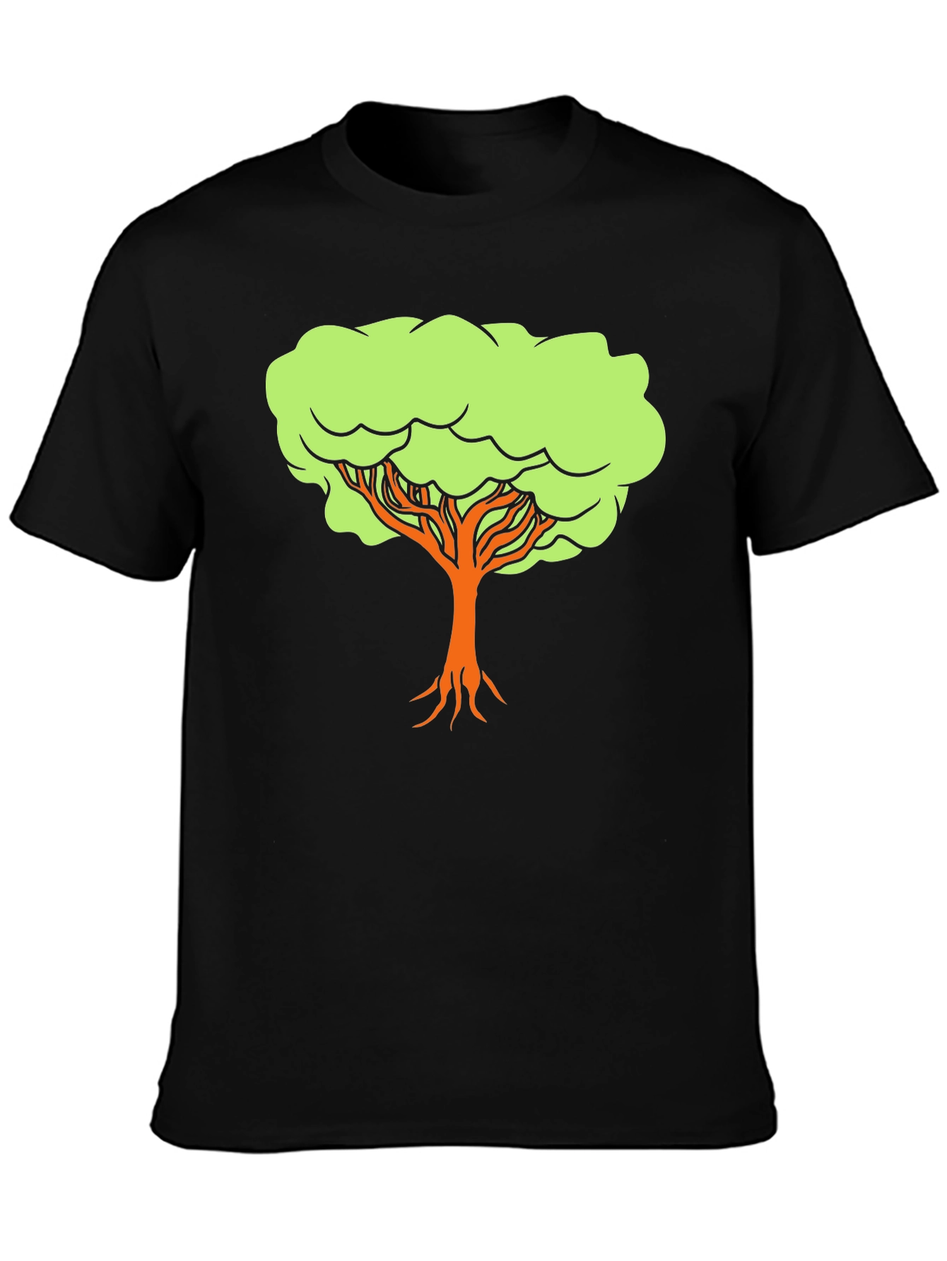 Tree Graphic Black T-Shirt - Nature Inspired Design