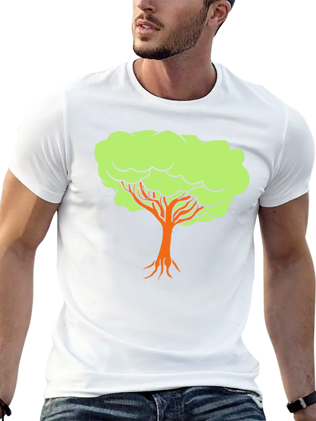 Tree Graphic Black T-Shirt - Nature Inspired Design
