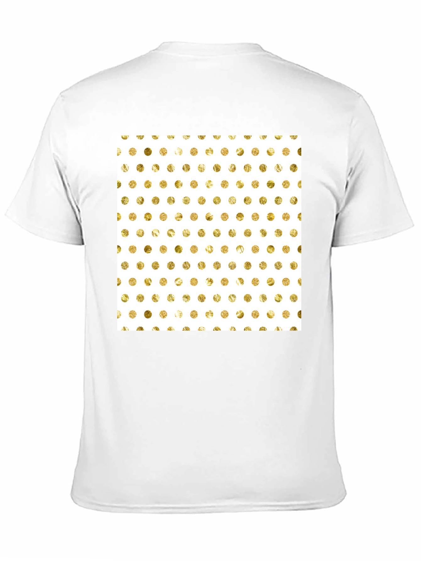 Trendy Black T-Shirt with Gold Polka Dot Design