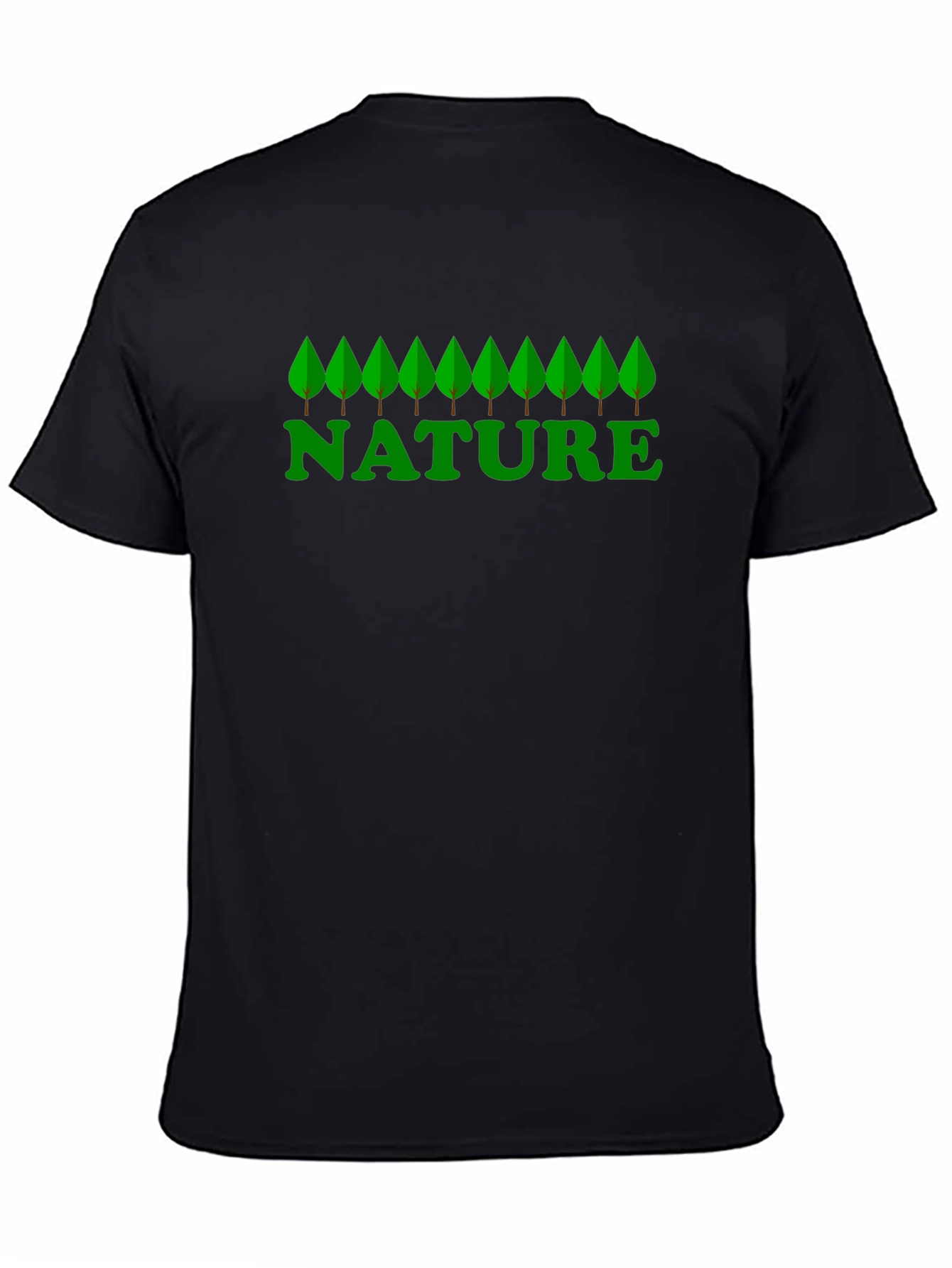 Nature Graphic Print Black T-Shirt