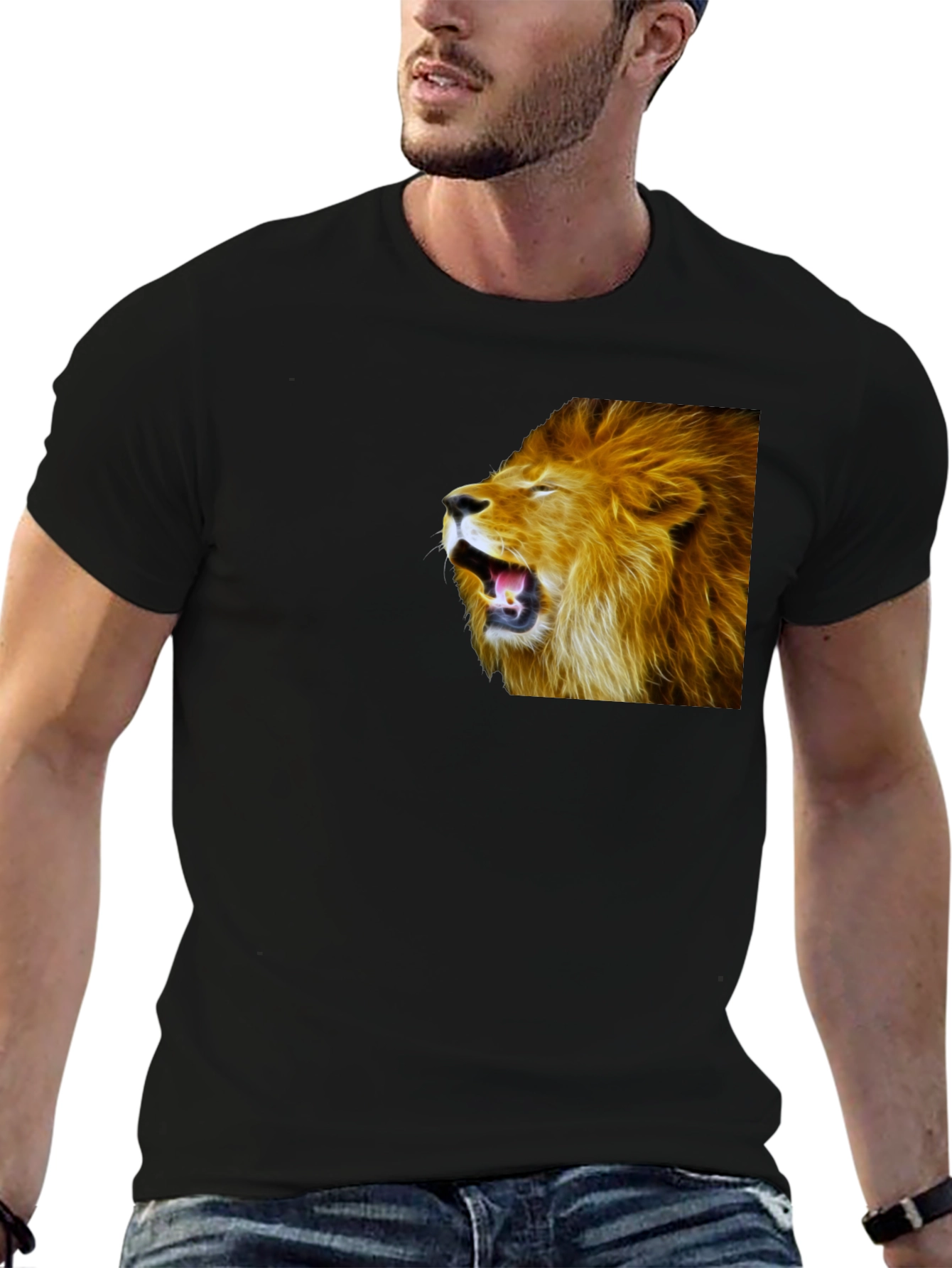 Roaring Lion Graphic Black T-Shirt