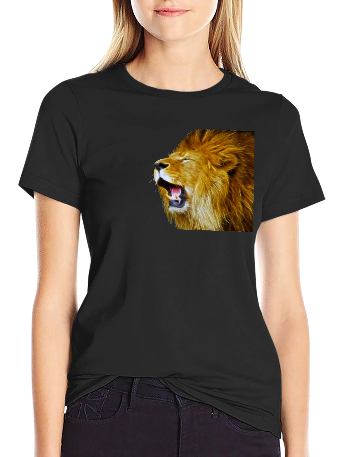 Roaring Lion Graphic Black T-Shirt